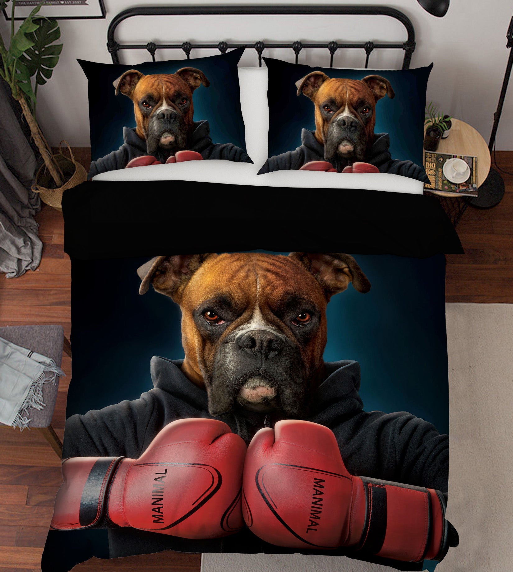 3D Boxer Dog 023 Bed Pillowcases Quilt Exclusive Designer Vincent