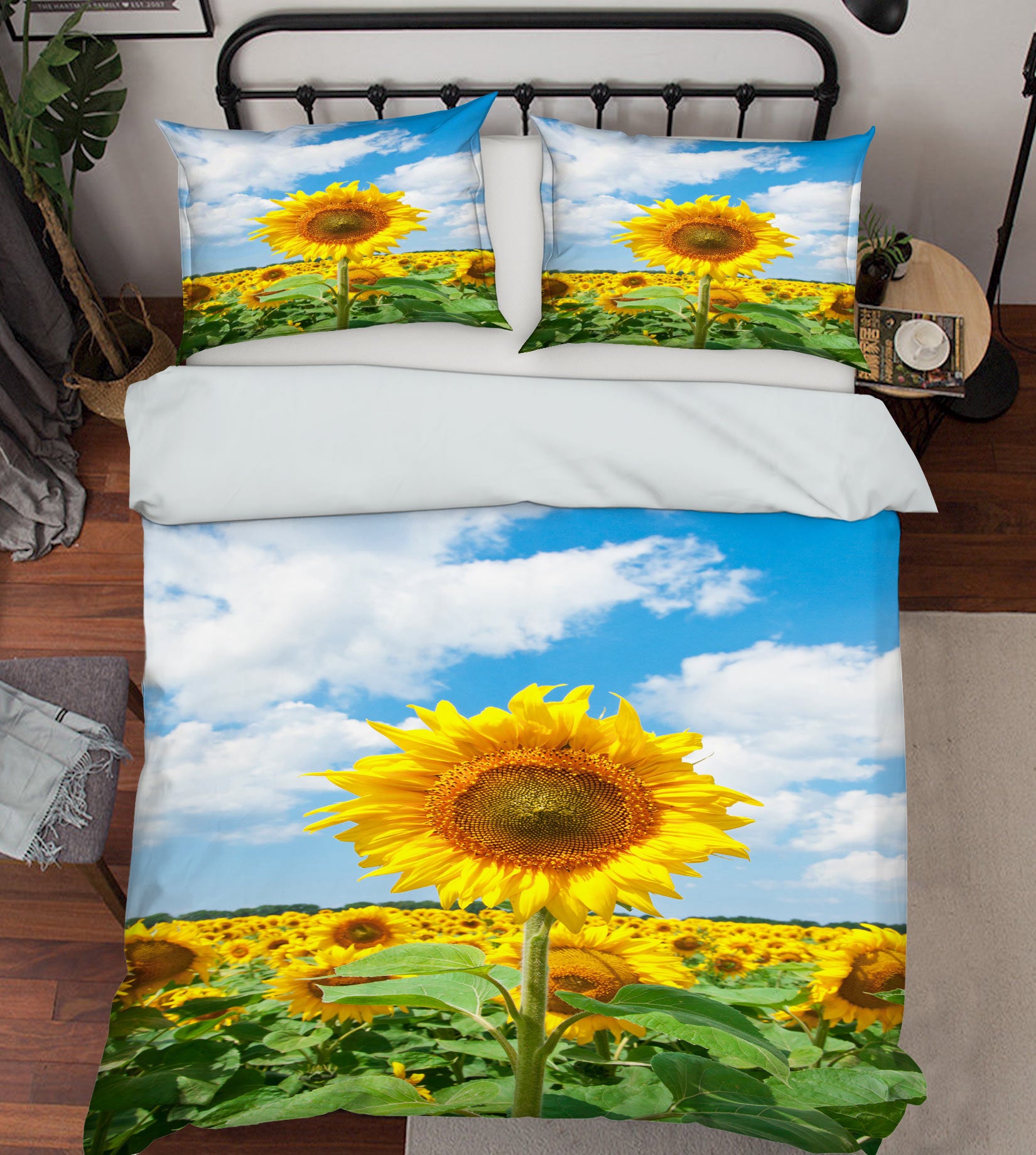 3D Sunflower 67155 Bed Pillowcases Quilt