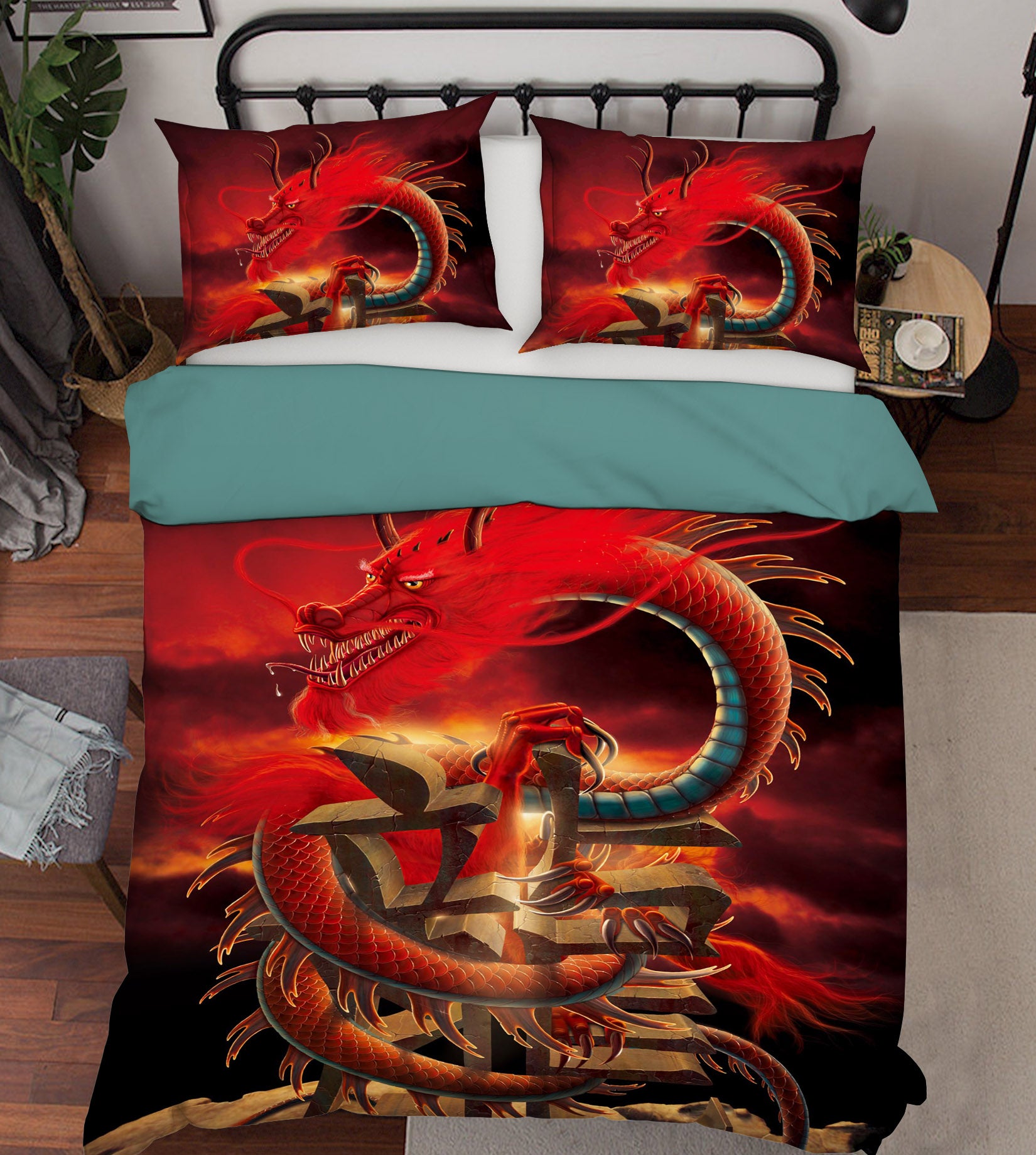 3D Chinese Dragon Def 030 Bed Pillowcases Quilt Exclusive Designer Vincent
