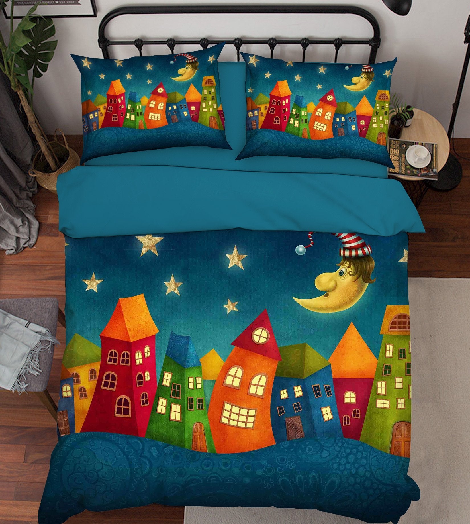 3D Lovely Cartoon Houses 130 Bed Pillowcases Quilt Wallpaper AJ Wallpaper 
