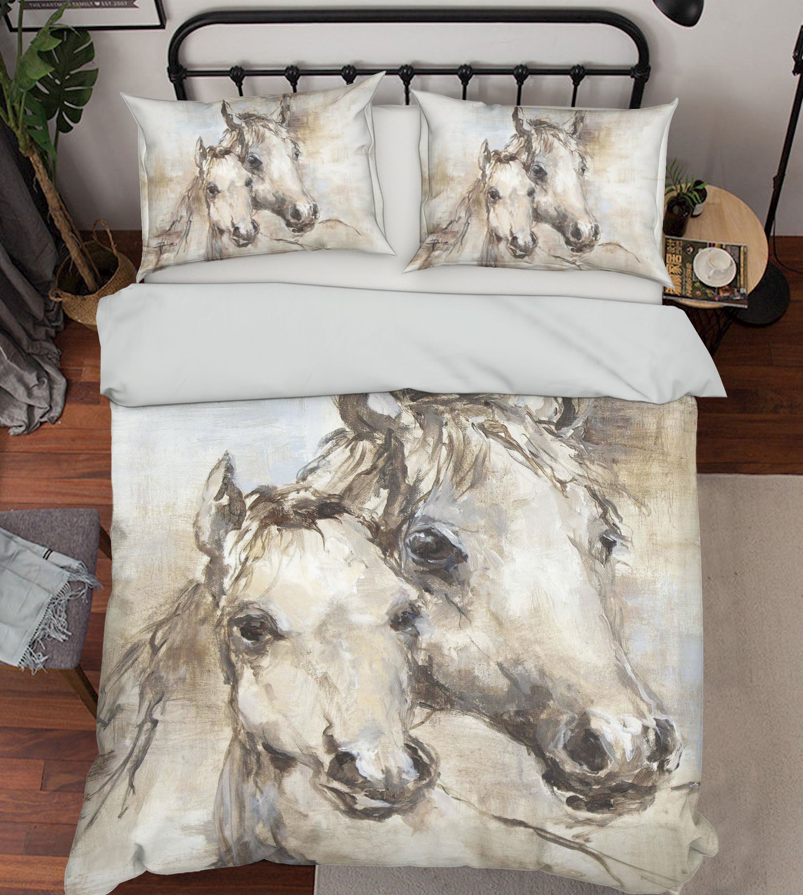 3D Painted Horse 022 Debi Coules Bedding Bed Pillowcases Quilt