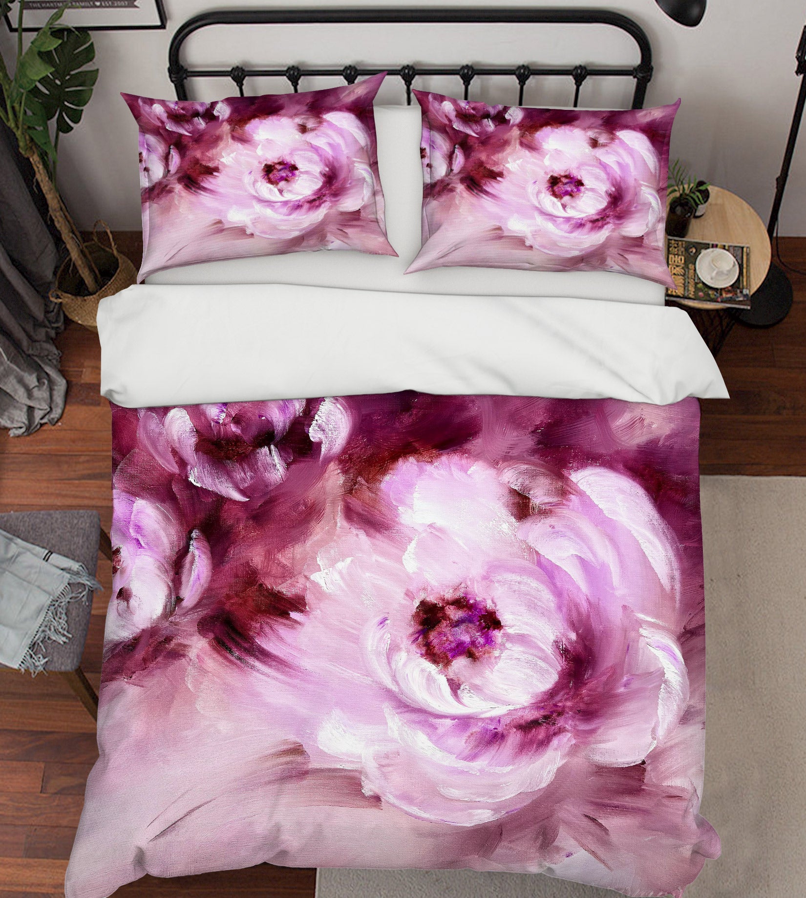 3D Pink Flower 466 Skromova Marina Bedding Bed Pillowcases Quilt