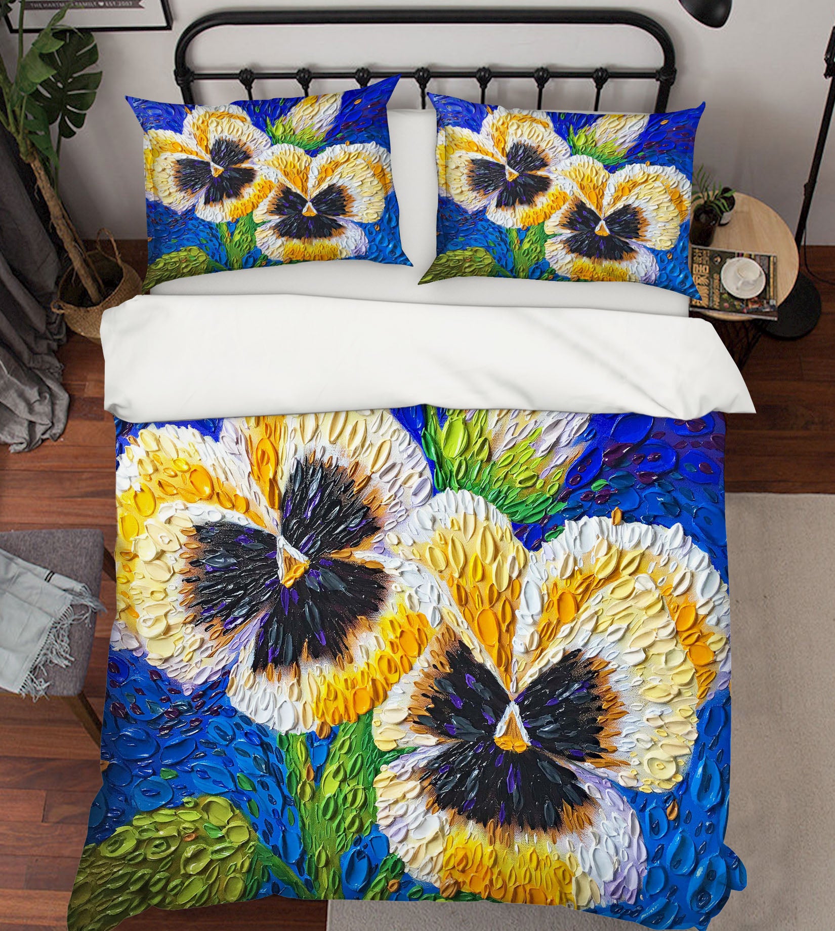 3D Pansy 2128 Dena Tollefson bedding Bed Pillowcases Quilt