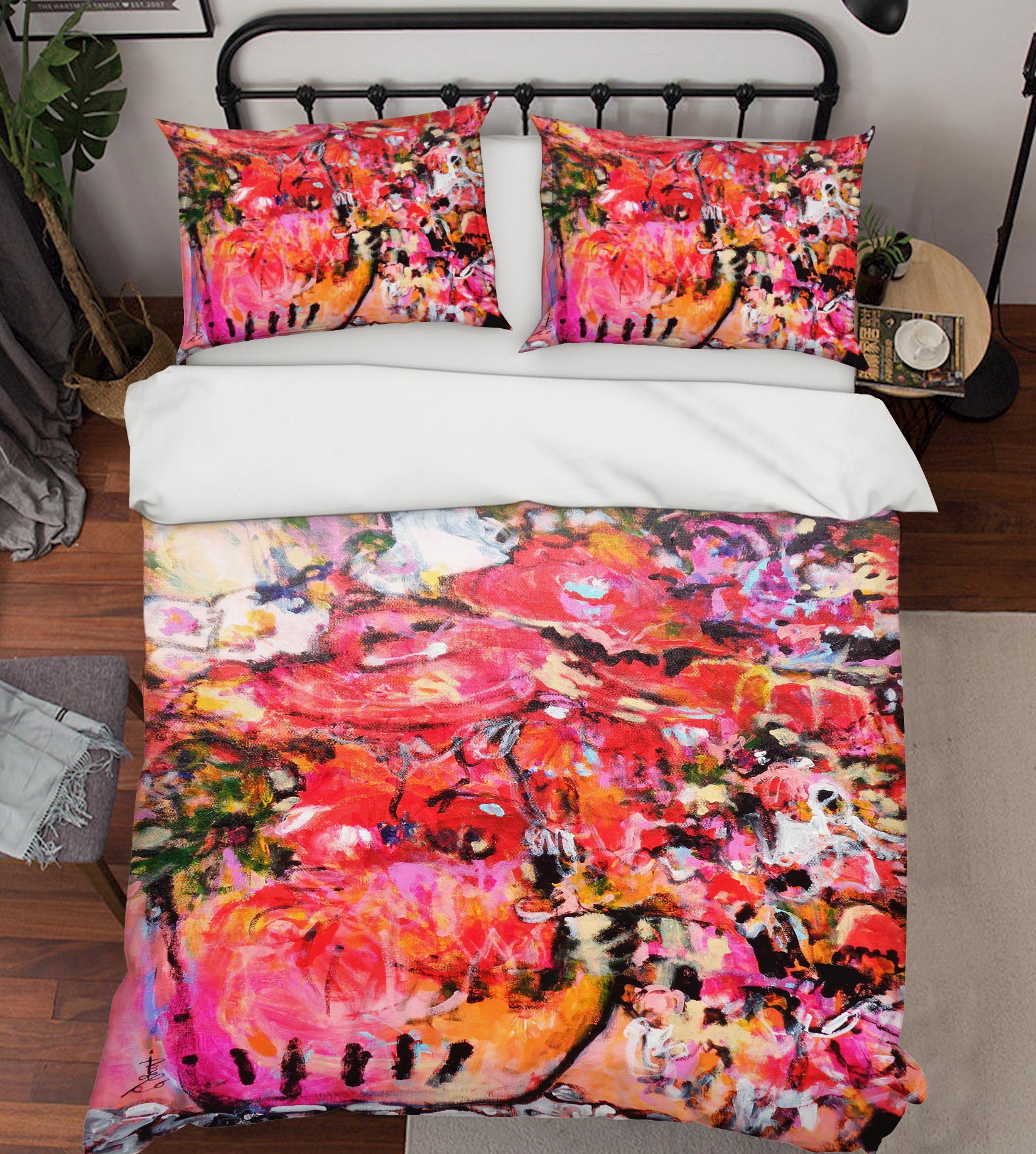 3D Red Painting 1181 Misako Chida Bedding Bed Pillowcases Quilt Cover Duvet Cover