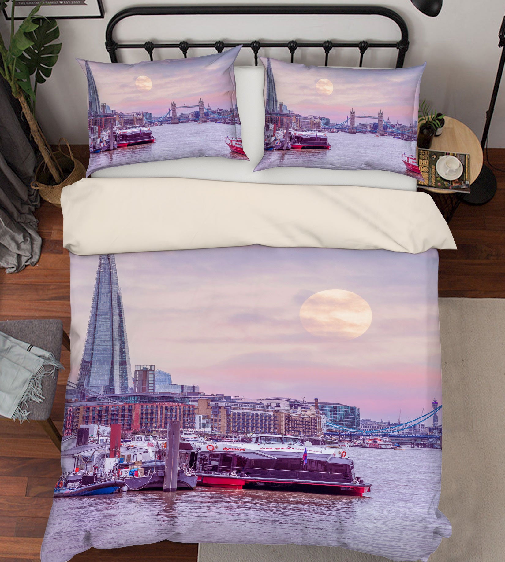 3D Moon Ship 7007 Assaf Frank Bedding Bed Pillowcases Quilt Cover Duvet Cover