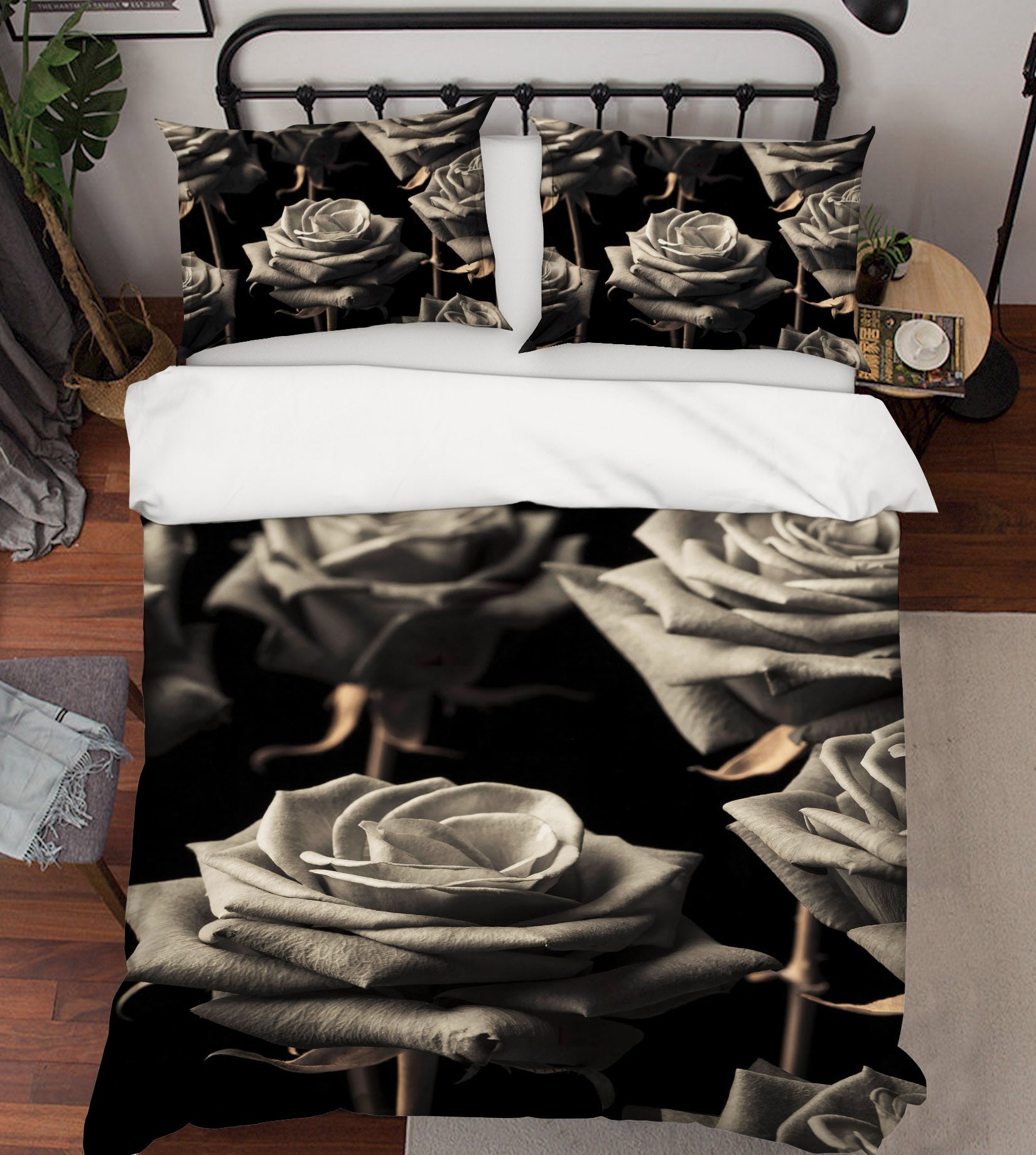 3D Retro Rose 7117 Assaf Frank Bedding Bed Pillowcases Quilt Cover Duvet Cover