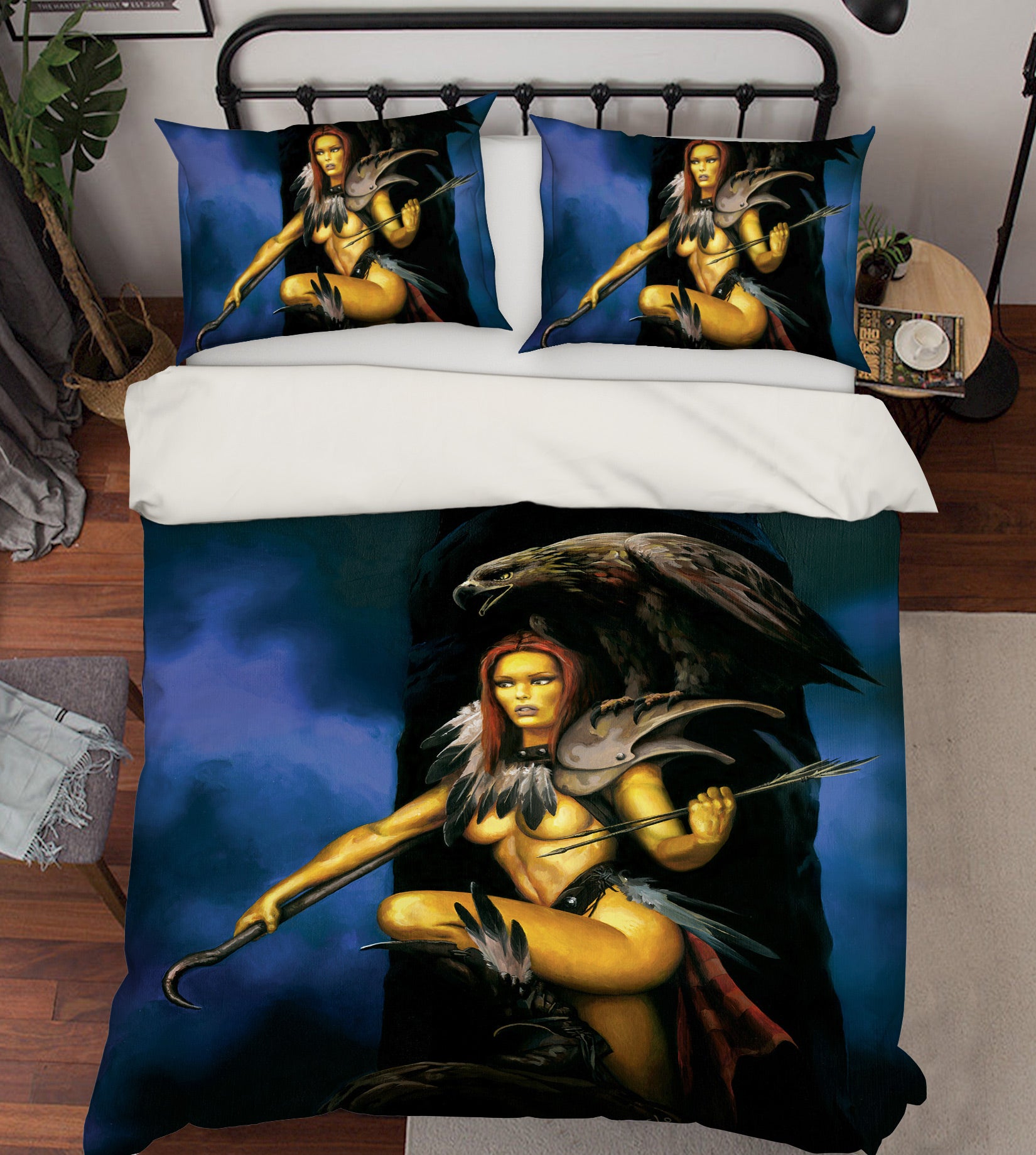 3D Eagle Woman 6199 Ciruelo Bedding Bed Pillowcases Quilt