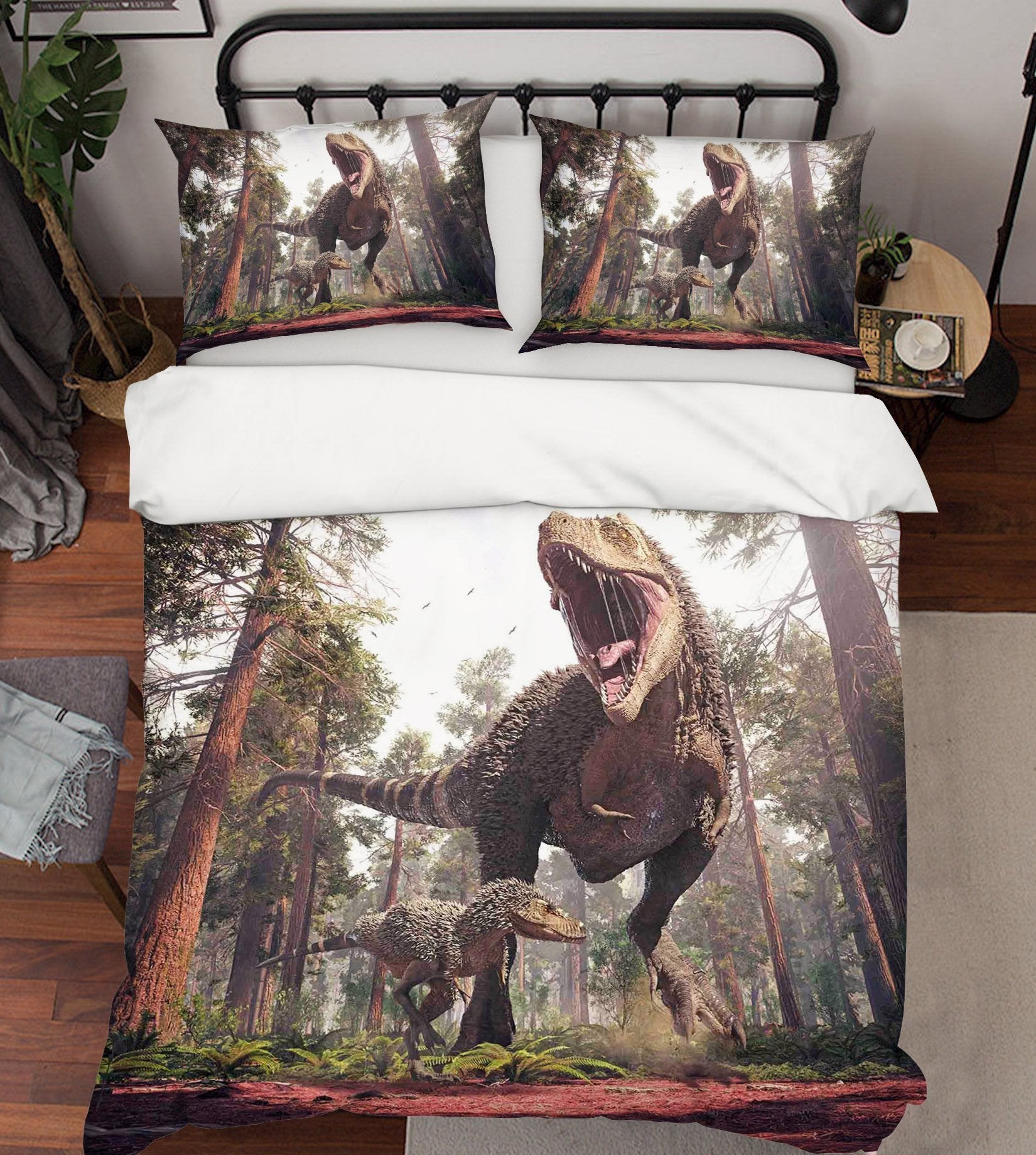 3D Carnivorous Dragon 096 Bed Pillowcases Quilt Wallpaper AJ Wallpaper 
