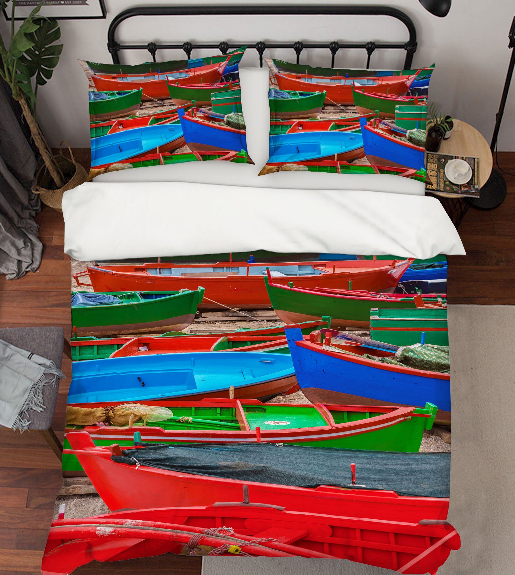 3D Color Boat 142 Marco Carmassi Bedding Bed Pillowcases Quilt