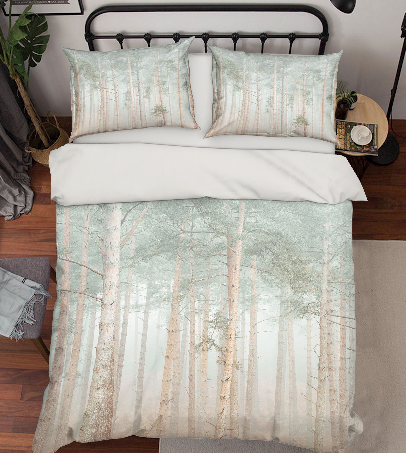 3D Green Trees 6992 Assaf Frank Bedding Bed Pillowcases Quilt Cover Duvet Cover