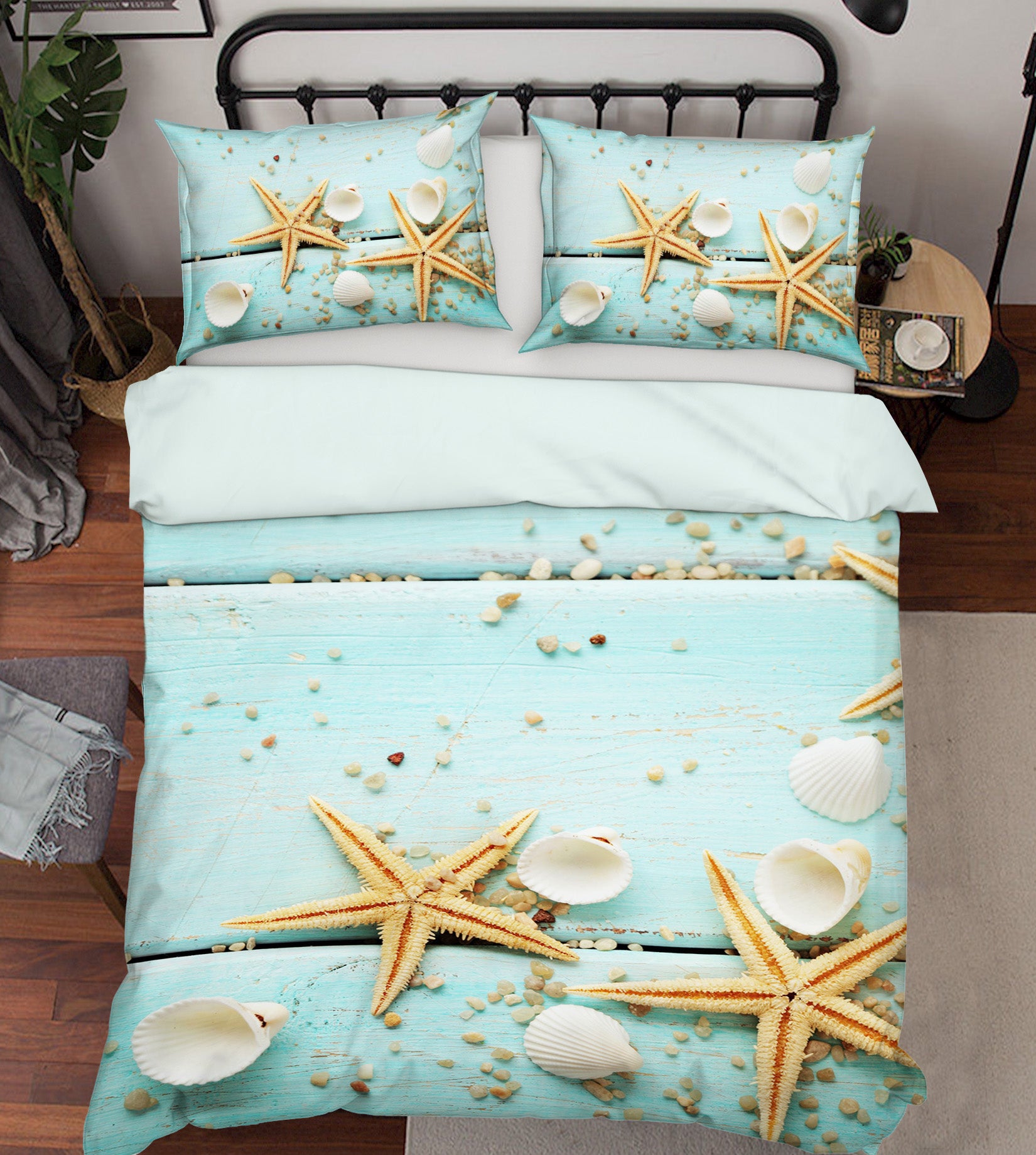 3D Yellow Starfish 041 Bed Pillowcases Quilt