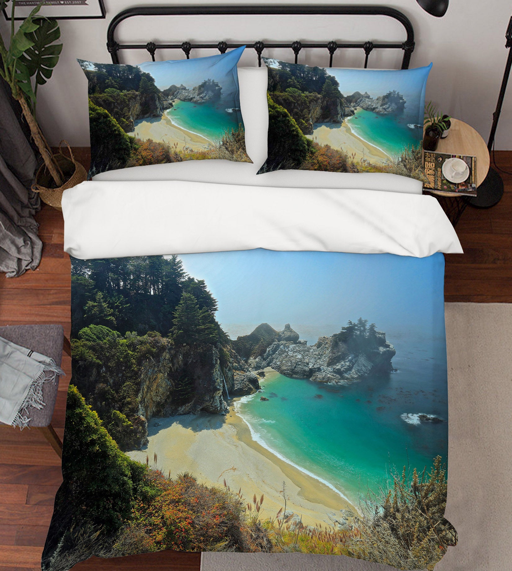 3D Seaside Rock 8681 Kathy Barefield Bedding Bed Pillowcases Quilt
