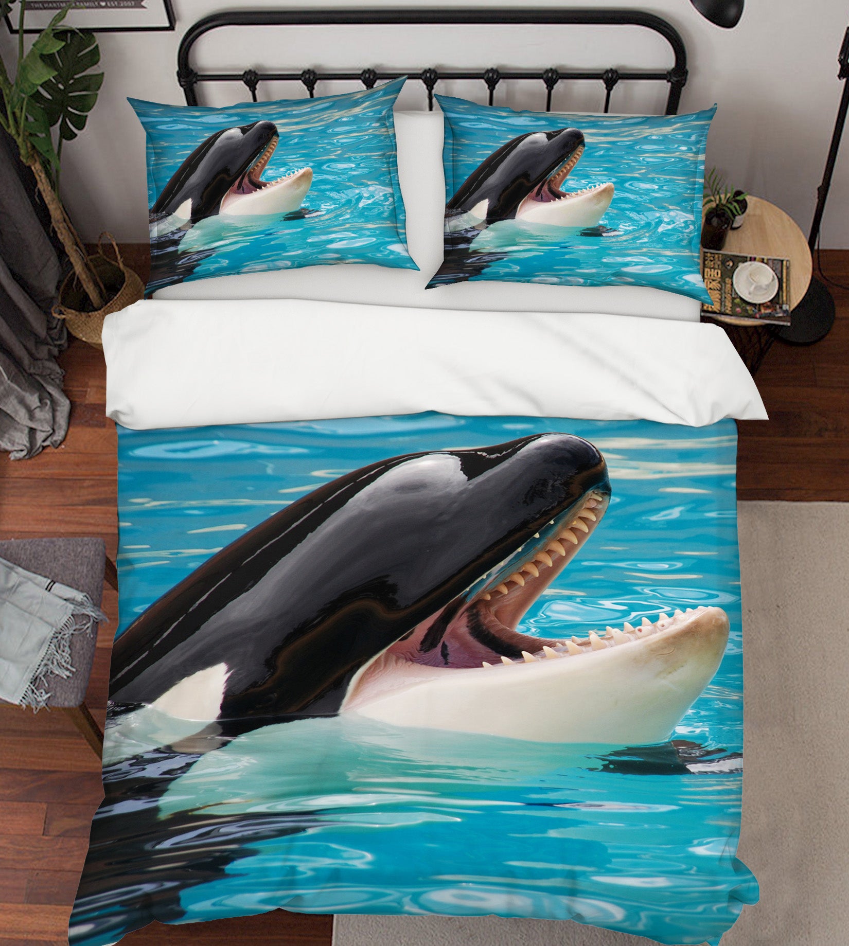 3D Killer Whale 017 Bed Pillowcases Quilt