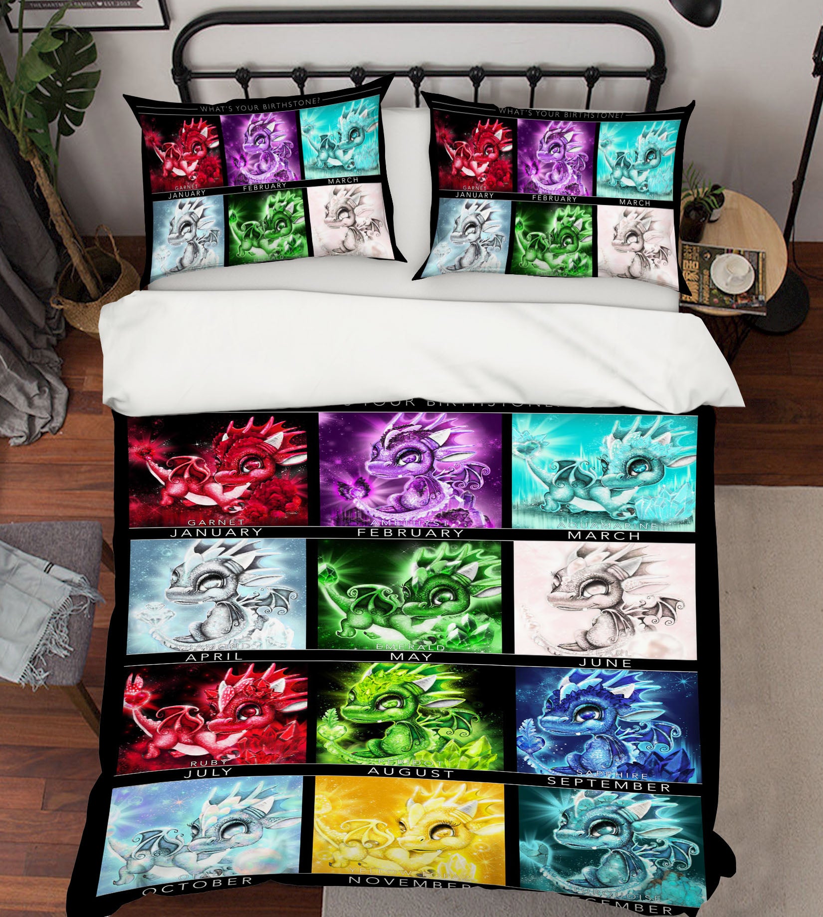 3D Month Dragon 8618 Sheena Pike Bedding Bed Pillowcases Quilt Cover Duvet Cover