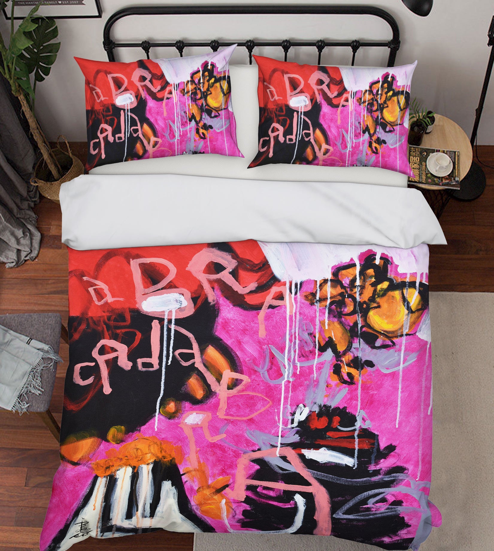 3D Purple Alphabet Graffiti 1102 Misako Chida Bedding Bed Pillowcases Quilt