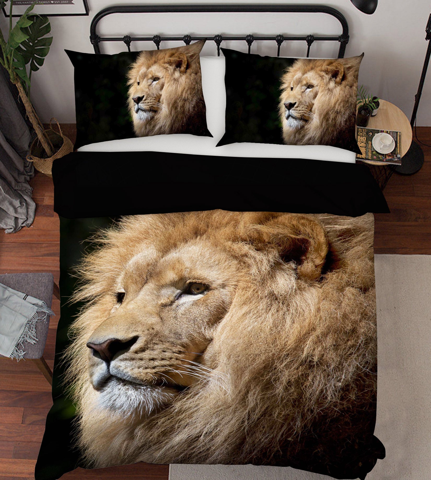 3D Yellow Lion 083 Bed Pillowcases Quilt