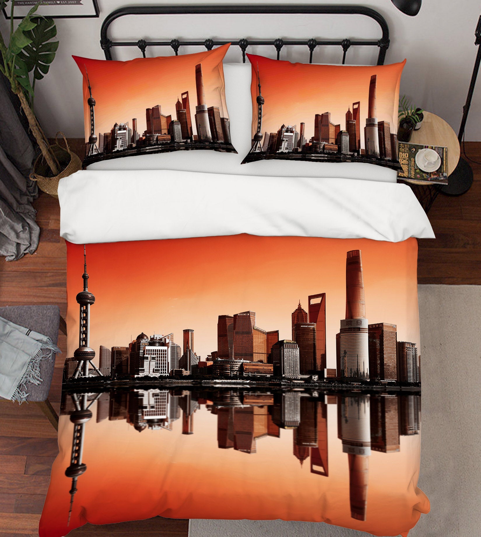 3D Future Town 028 Marco Carmassi Bedding Bed Pillowcases Quilt