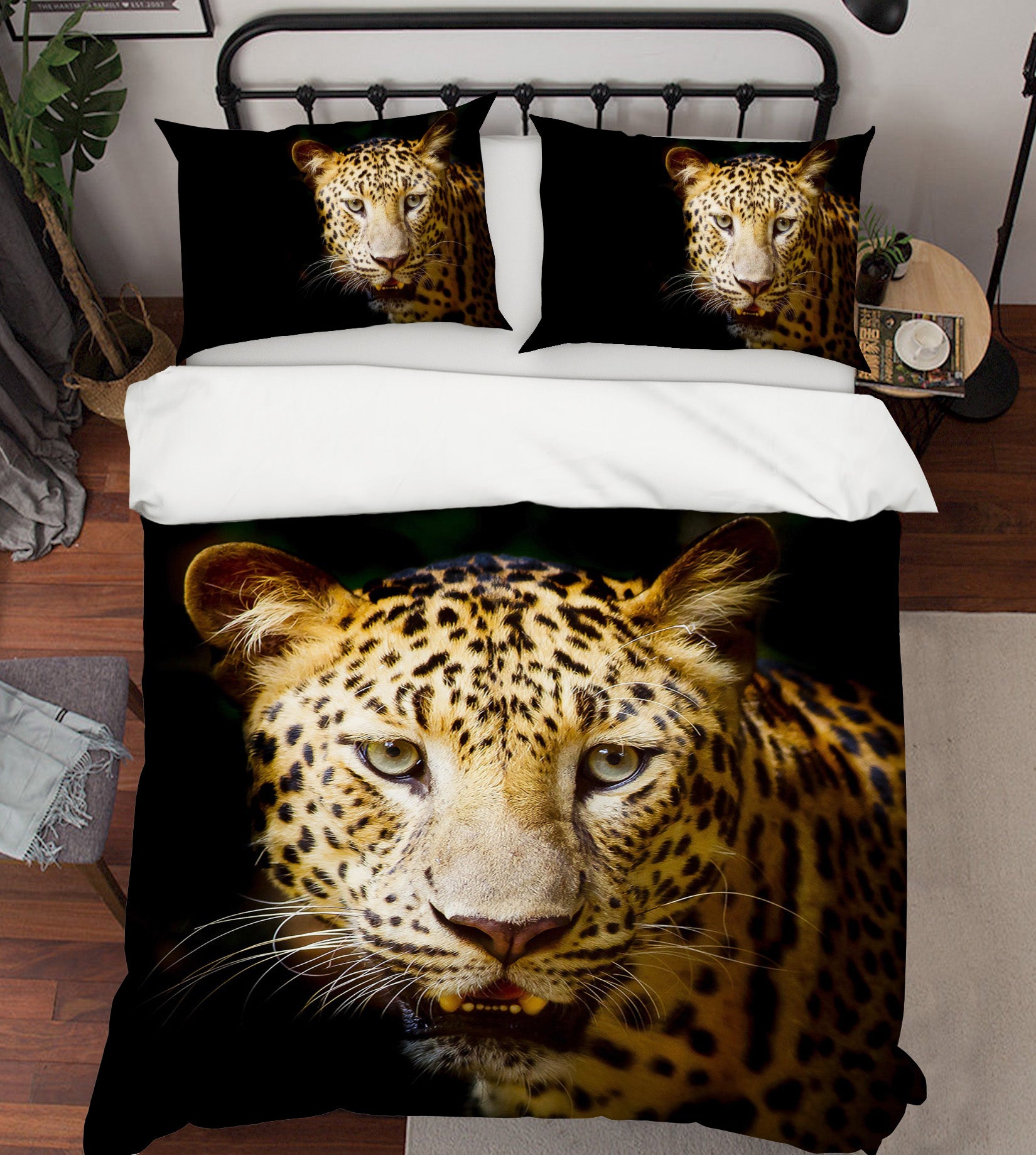 3D Leopard Mighty 104 Bed Pillowcases Quilt