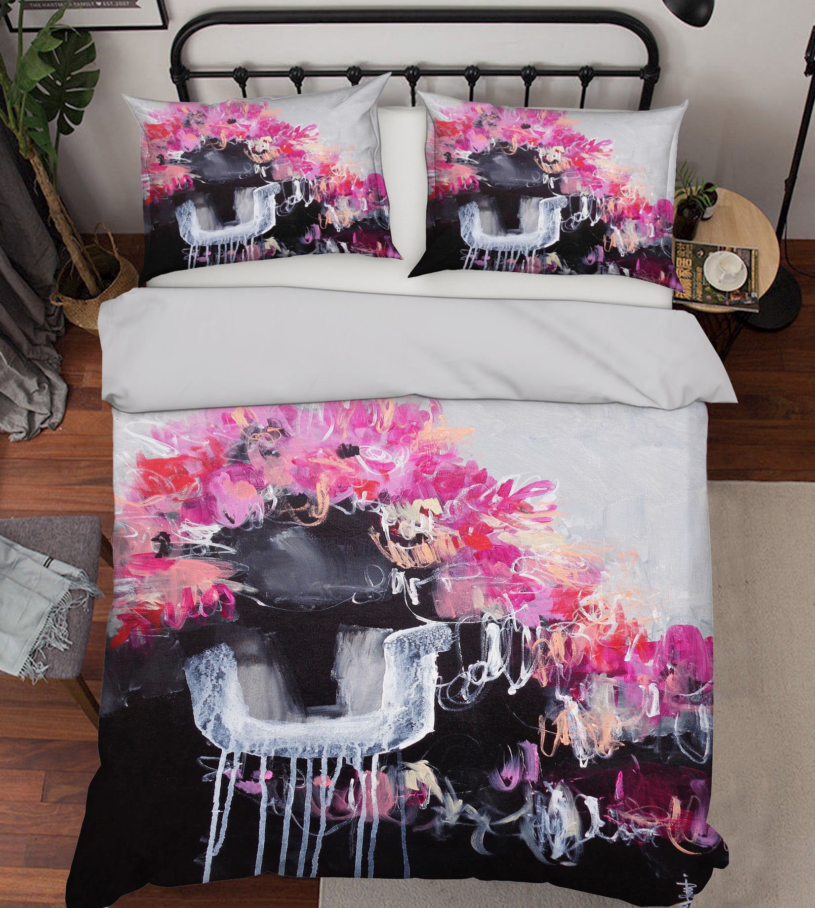 3D Pink Flower 1229 Misako Chida Bedding Bed Pillowcases Quilt Cover Duvet Cover