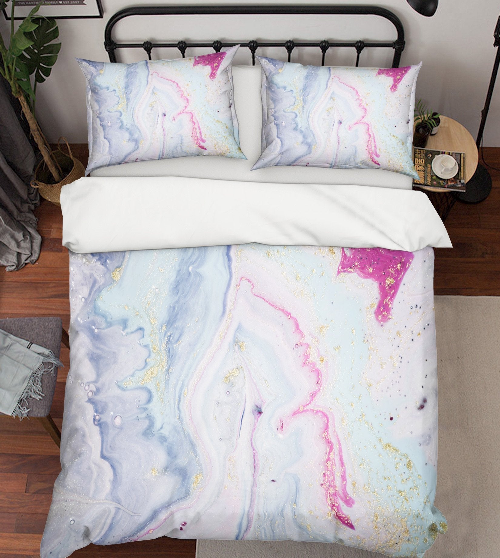 3D Graffiti Light Blue Red 065 Bed Pillowcases Quilt Wallpaper AJ Wallpaper 