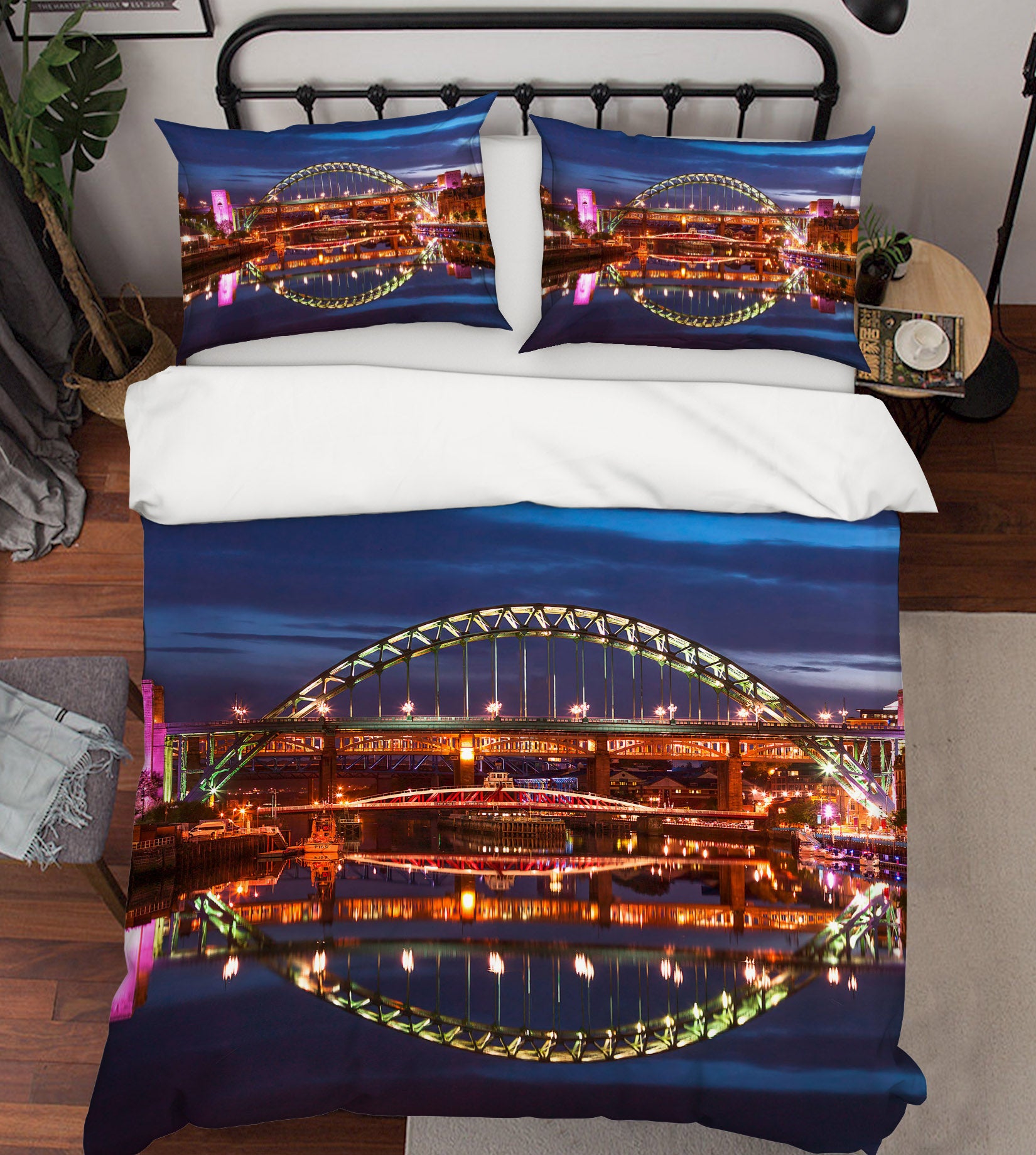 3D Night Light Bridge 85171 Assaf Frank Bedding Bed Pillowcases Quilt