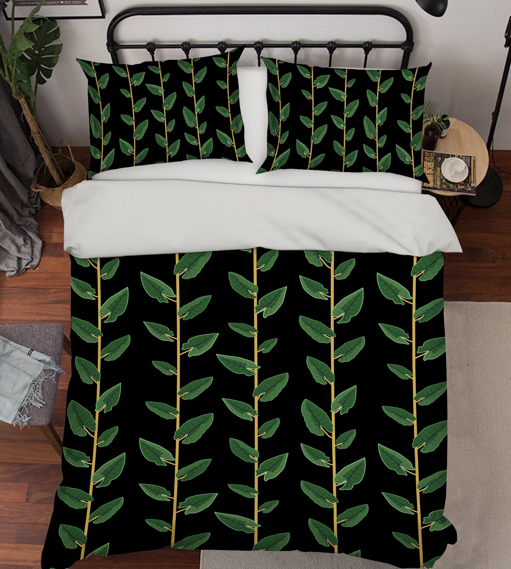 3D Leaves Rattan 109110 Kashmira Jayaprakash Bedding Bed Pillowcases Quilt