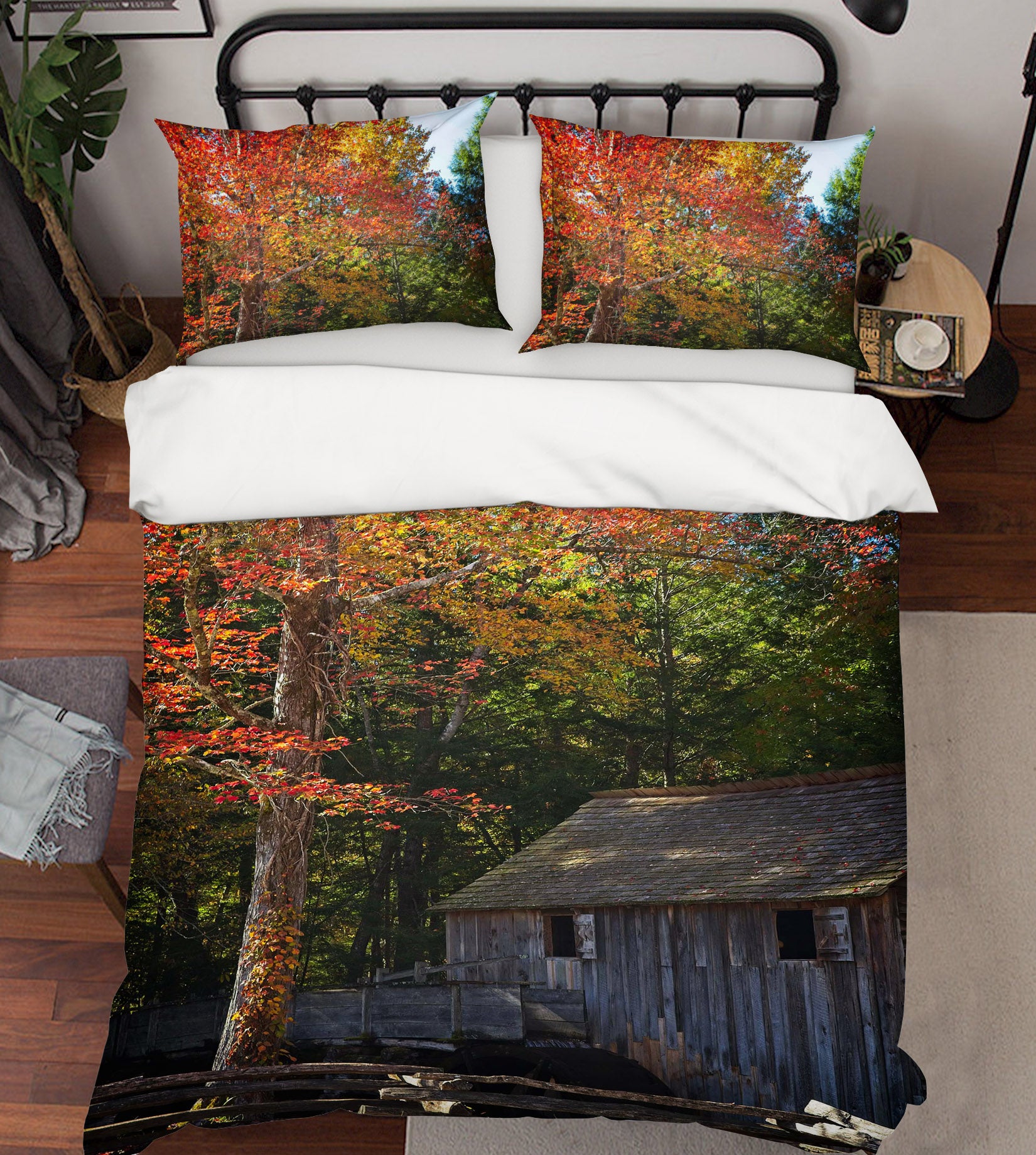 3D Sunny Cottage 2102 Kathy Barefield Bedding Bed Pillowcases Quilt