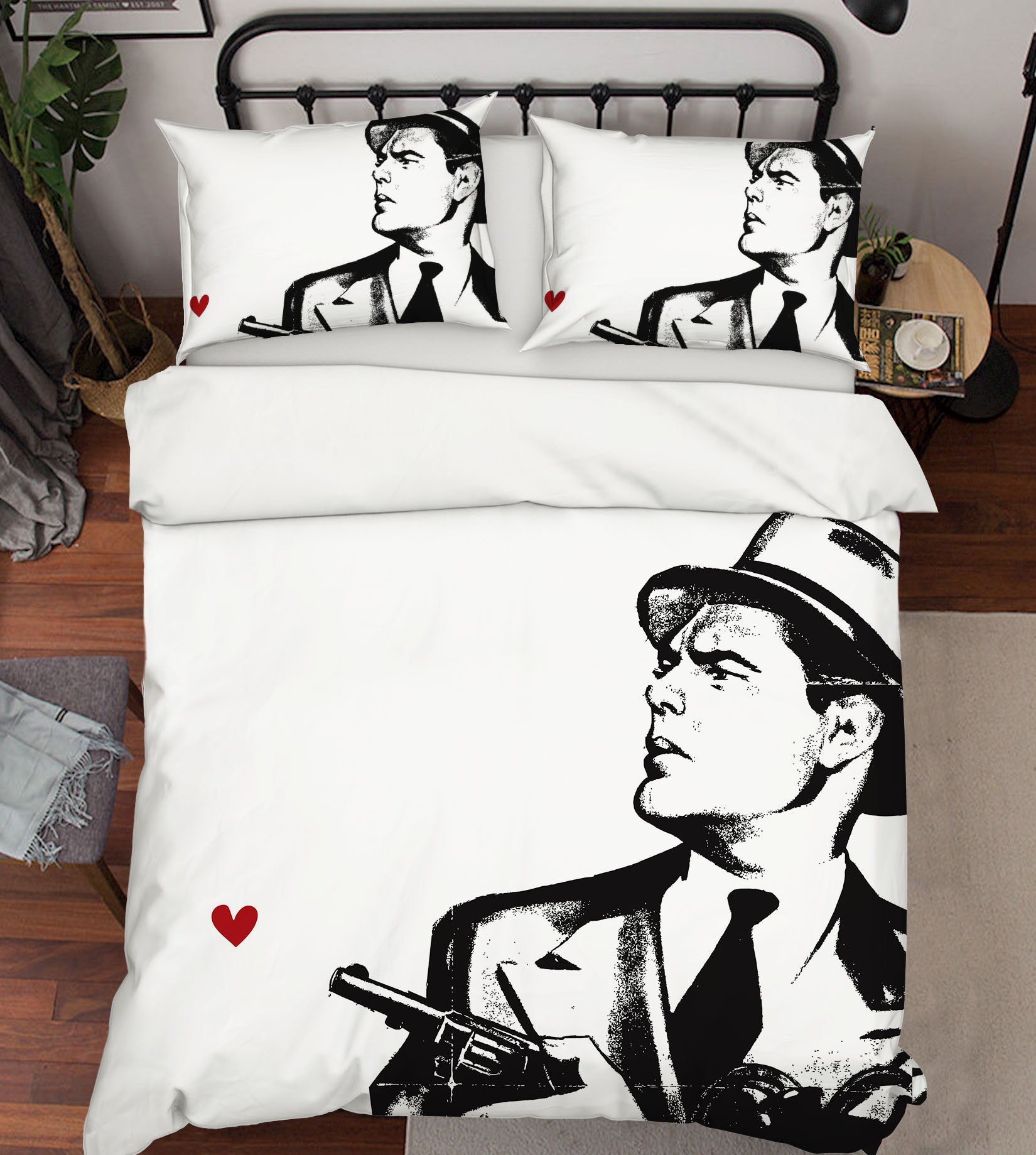 3D Red Heart 136 Boris Draschoff Bedding Bed Pillowcases Quilt