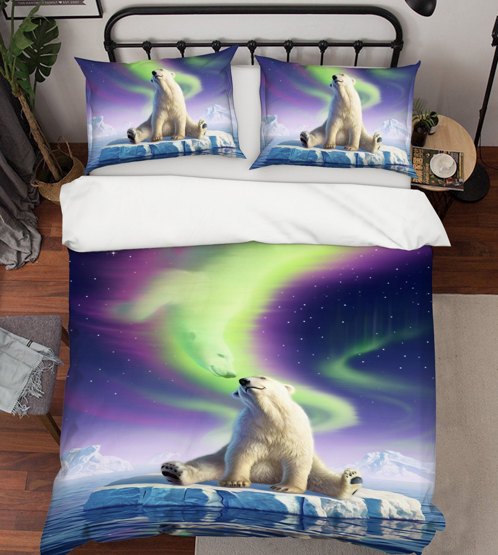 3D Arctic Kiss 2101 Jerry LoFaro bedding Bed Pillowcases Quilt Quiet Covers AJ Creativity Home 