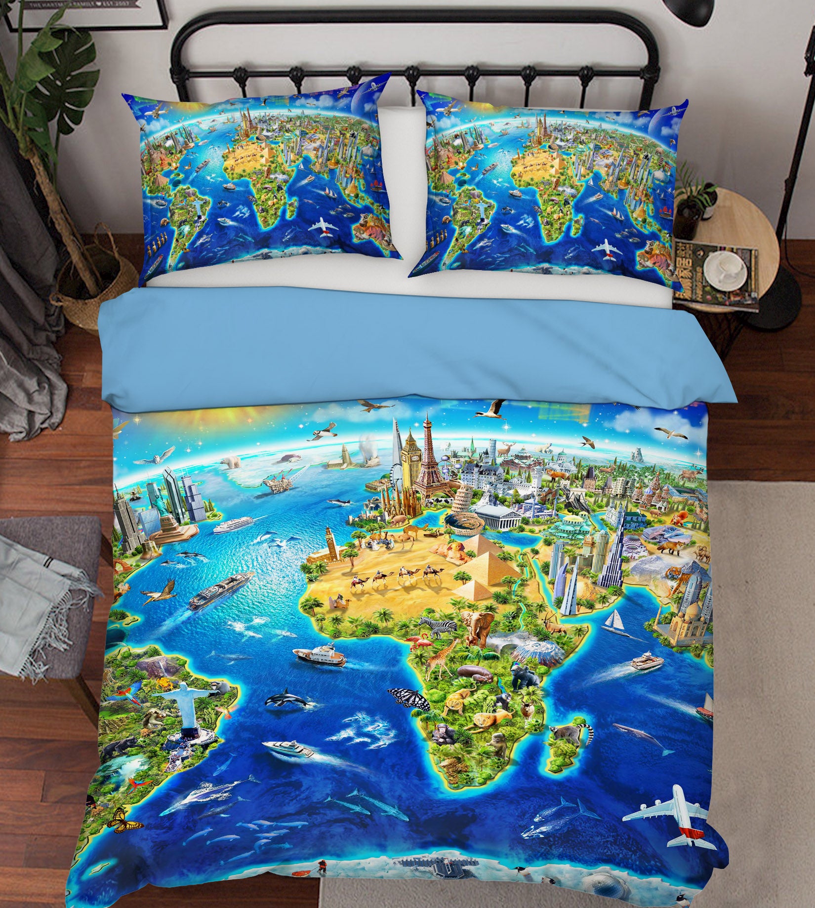 3D Earth Oasis 2046 Adrian Chesterman Bedding Bed Pillowcases Quilt