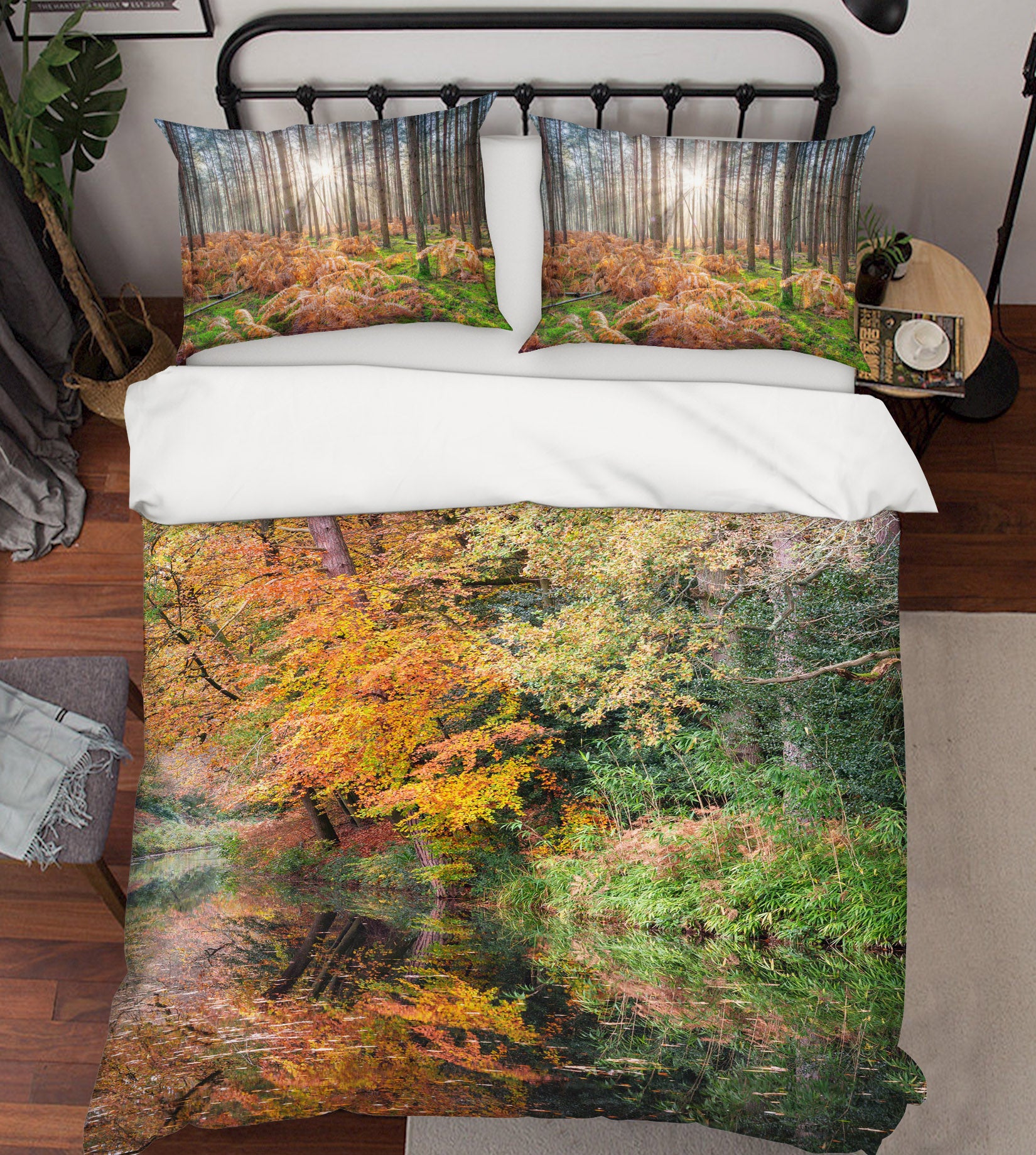 3D Leaves River 7232 Assaf Frank Bedding Bed Pillowcases Quilt Cover Duvet Cover