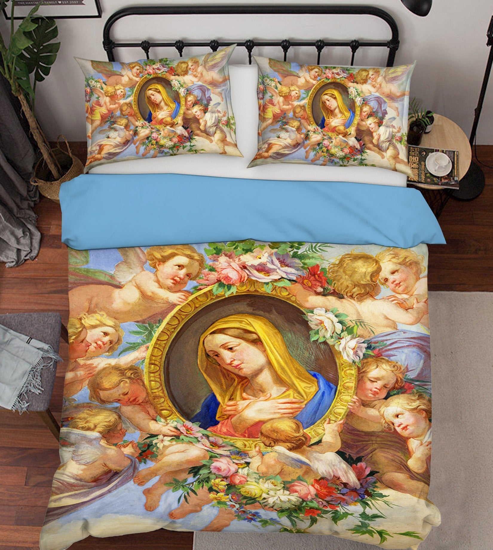 3D Photo Frame Angel 005 Bed Pillowcases Quilt Quiet Covers AJ Creativity Home 