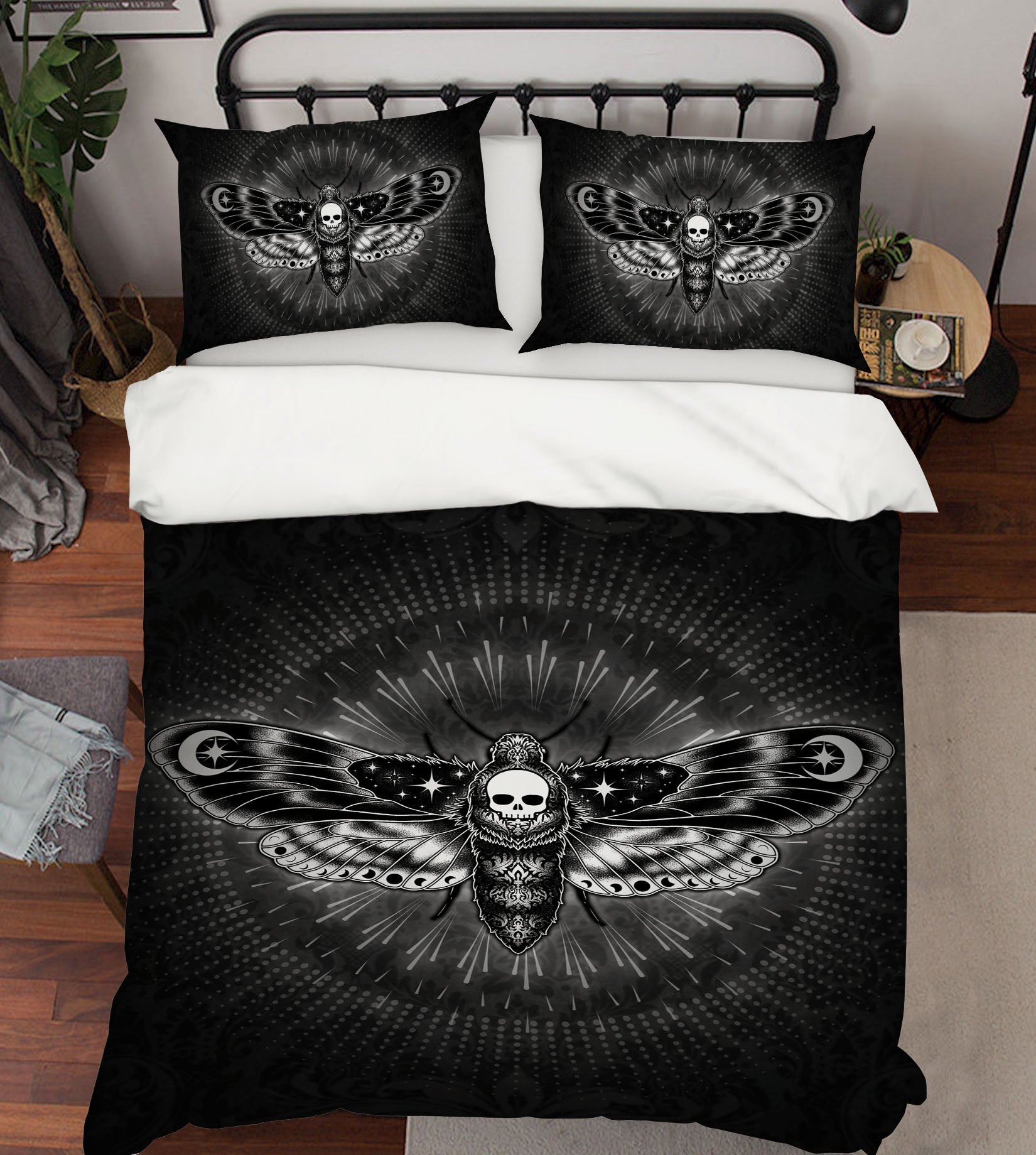 3D Black Skull Insect 8839 Brigid Ashwood Bedding Bed Pillowcases Quilt Cover Duvet Cover