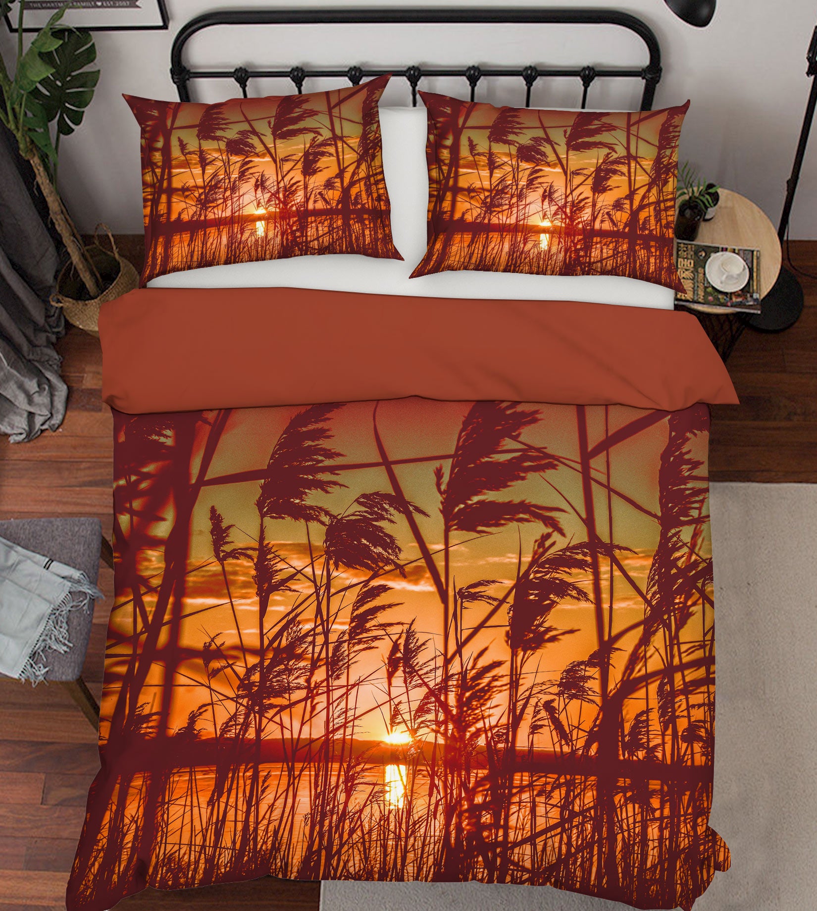 3D Reeds 67125 Bed Pillowcases Quilt