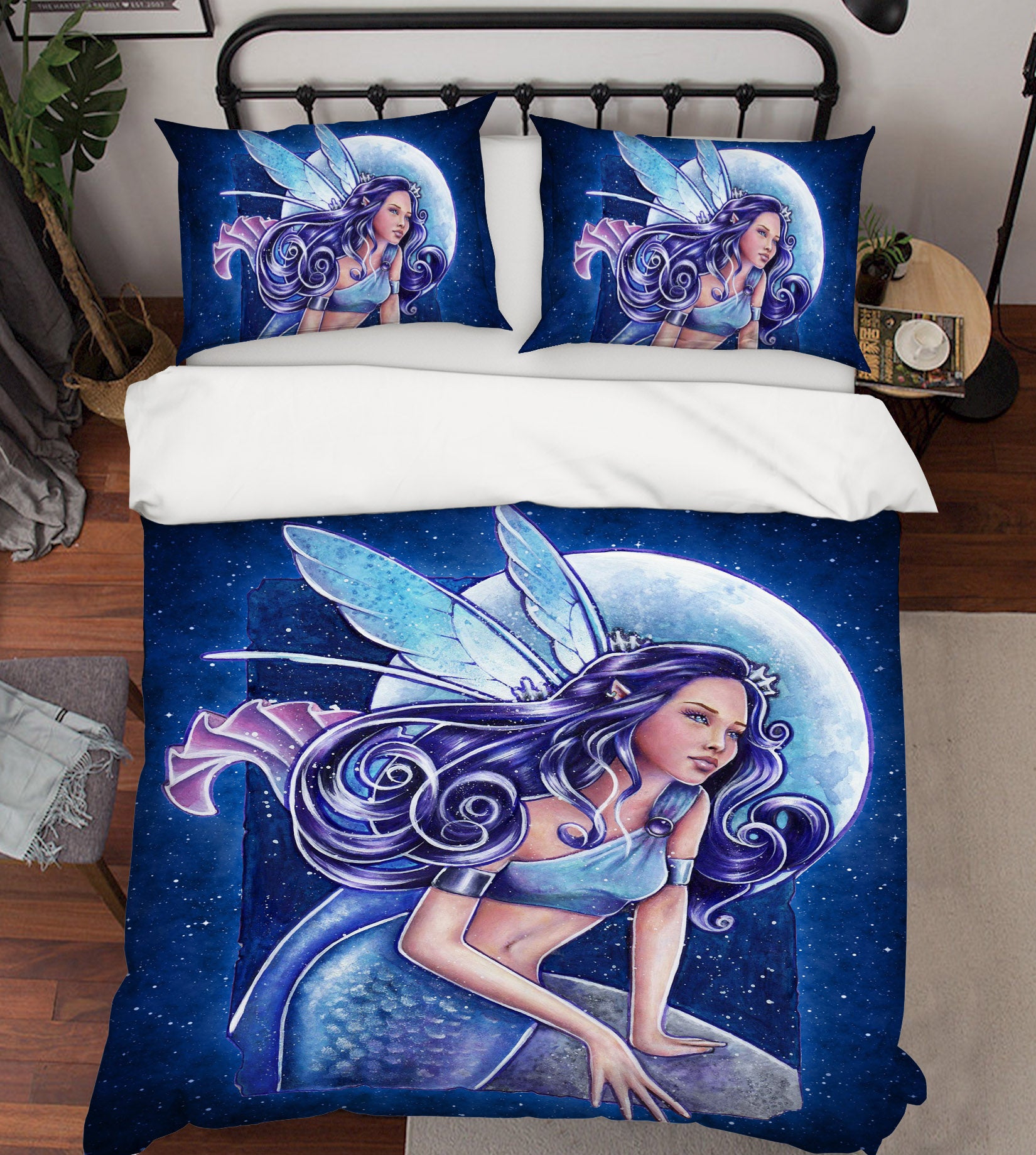 3D Moon Mermaid 8815 Brigid Ashwood Bedding Bed Pillowcases Quilt Cover Duvet Cover