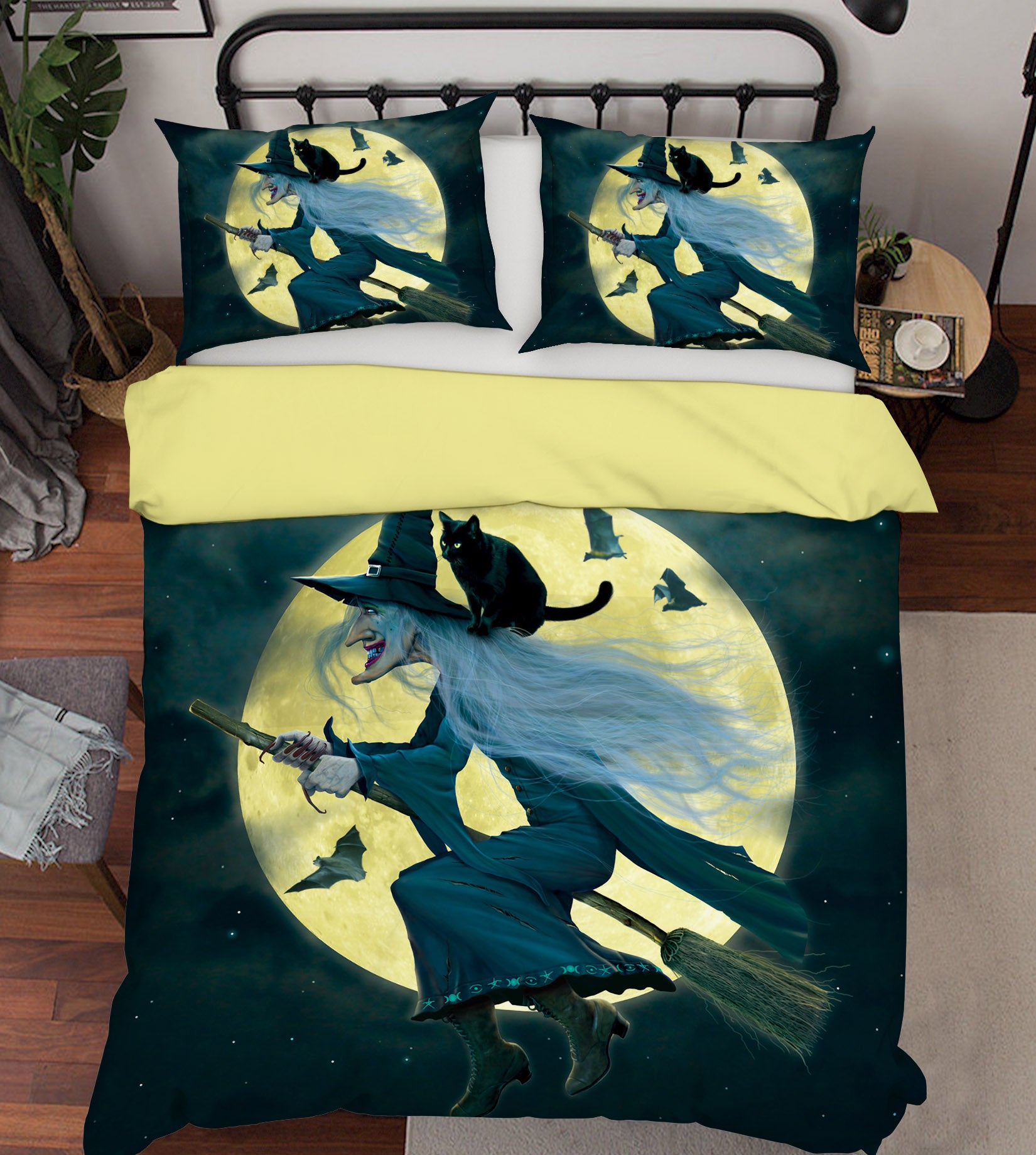 3D Witch 101 Bed Pillowcases Quilt Exclusive Designer Vincent