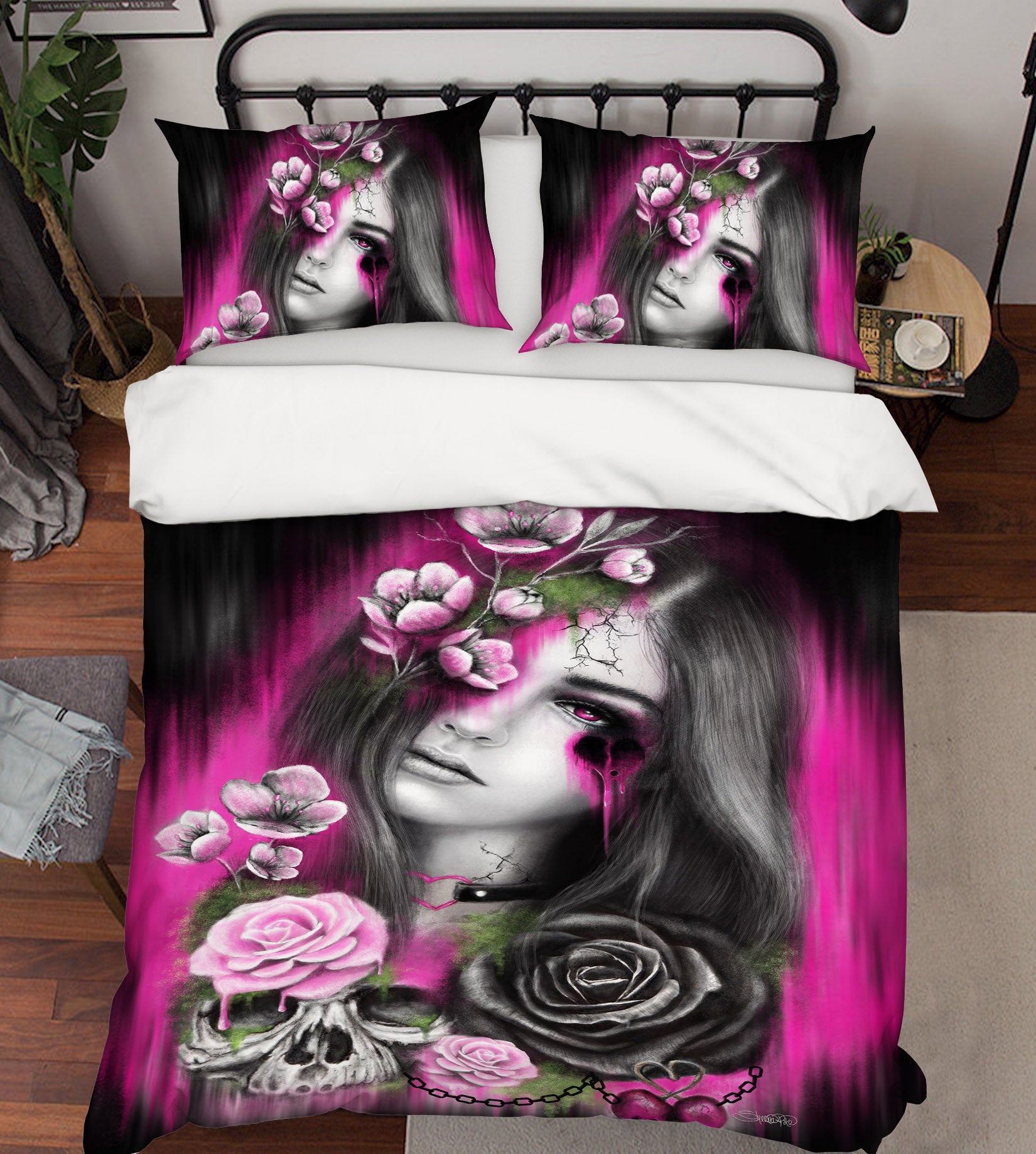 3D Pink Rose Woman 8599 Sheena Pike Bedding Bed Pillowcases Quilt Cover Duvet Cover