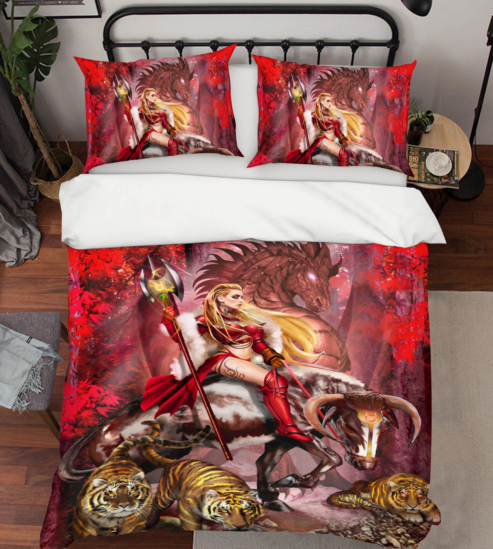 3D Woman Tiger 8341 Ruth Thompson Bedding Bed Pillowcases Quilt Cover Duvet Cover