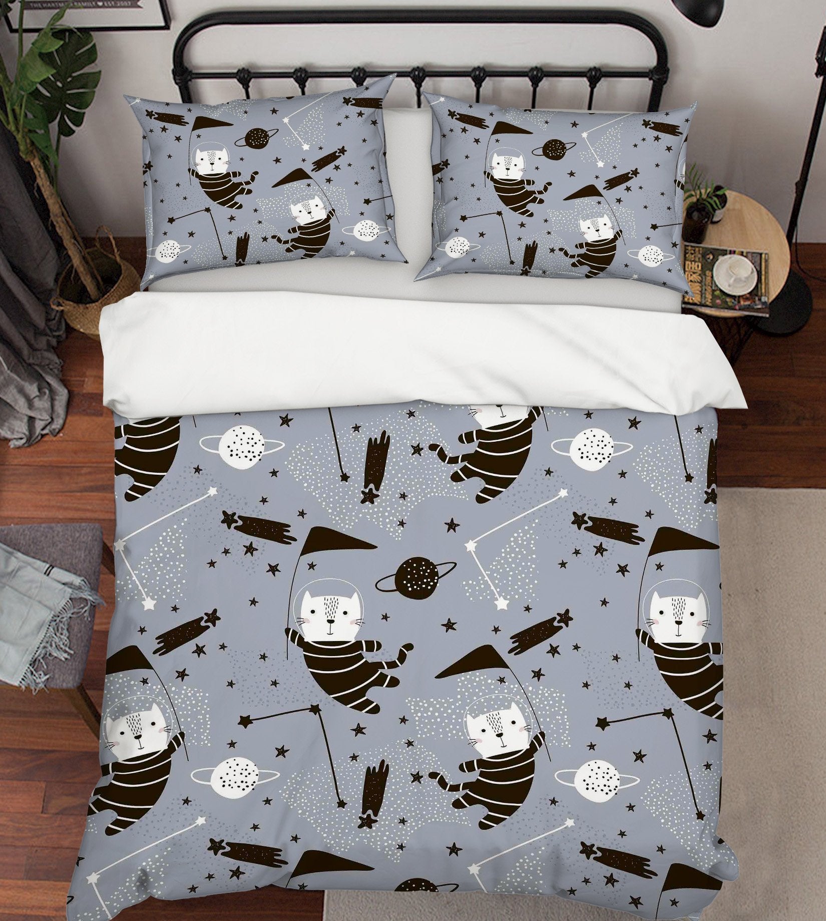 3D Cat Flag 071 Bed Pillowcases Quilt Wallpaper AJ Wallpaper 