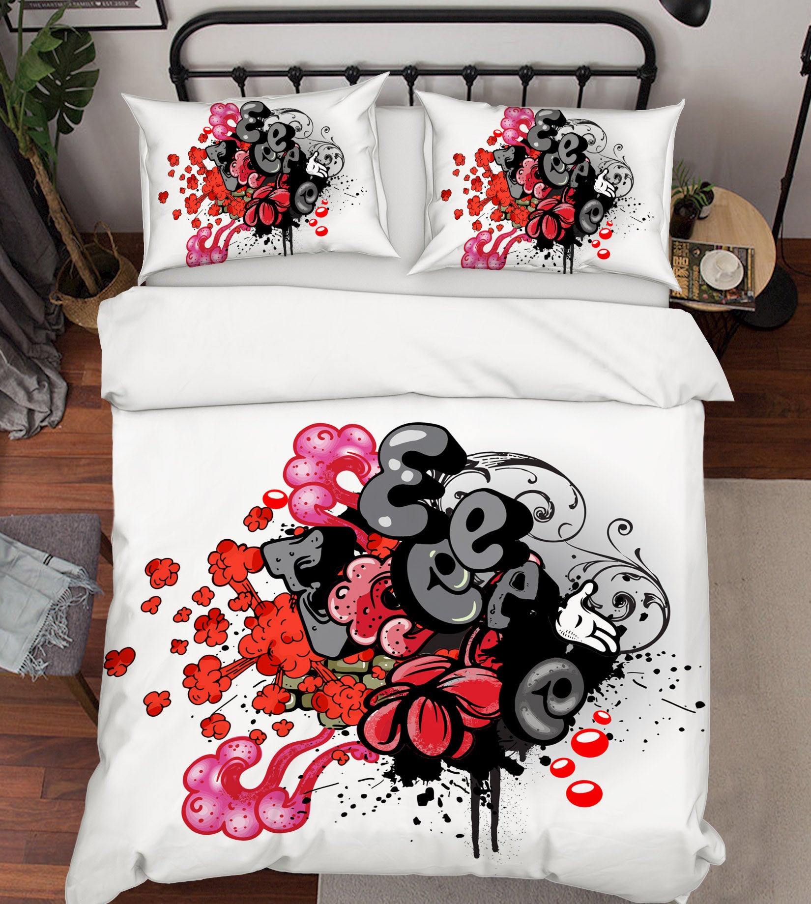 3D Alphabet Color Pattern 67021 Bed Pillowcases Quilt
