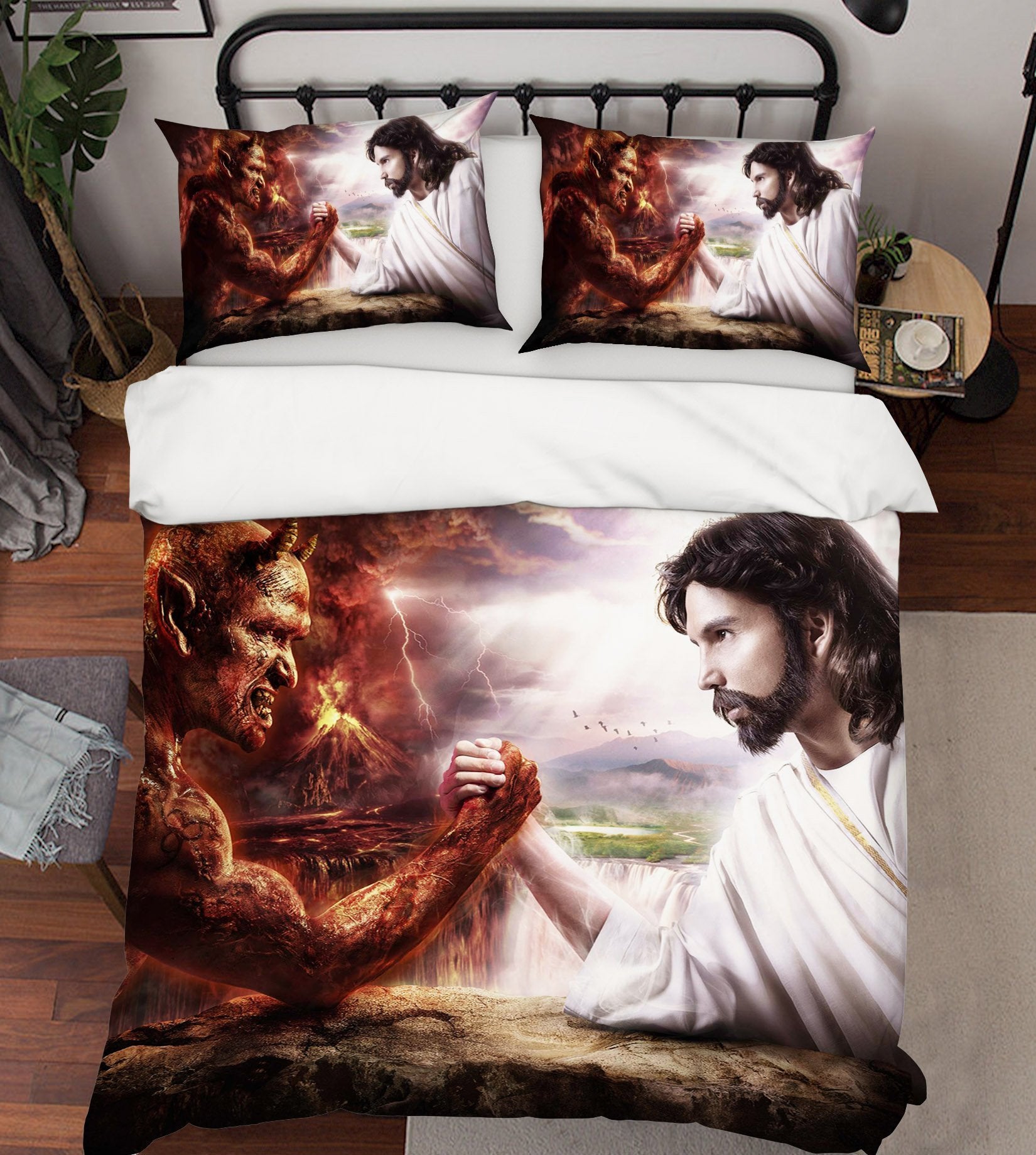 3D Angel And Devil 008 Bed Pillowcases Quilt Quiet Covers AJ Creativity Home 