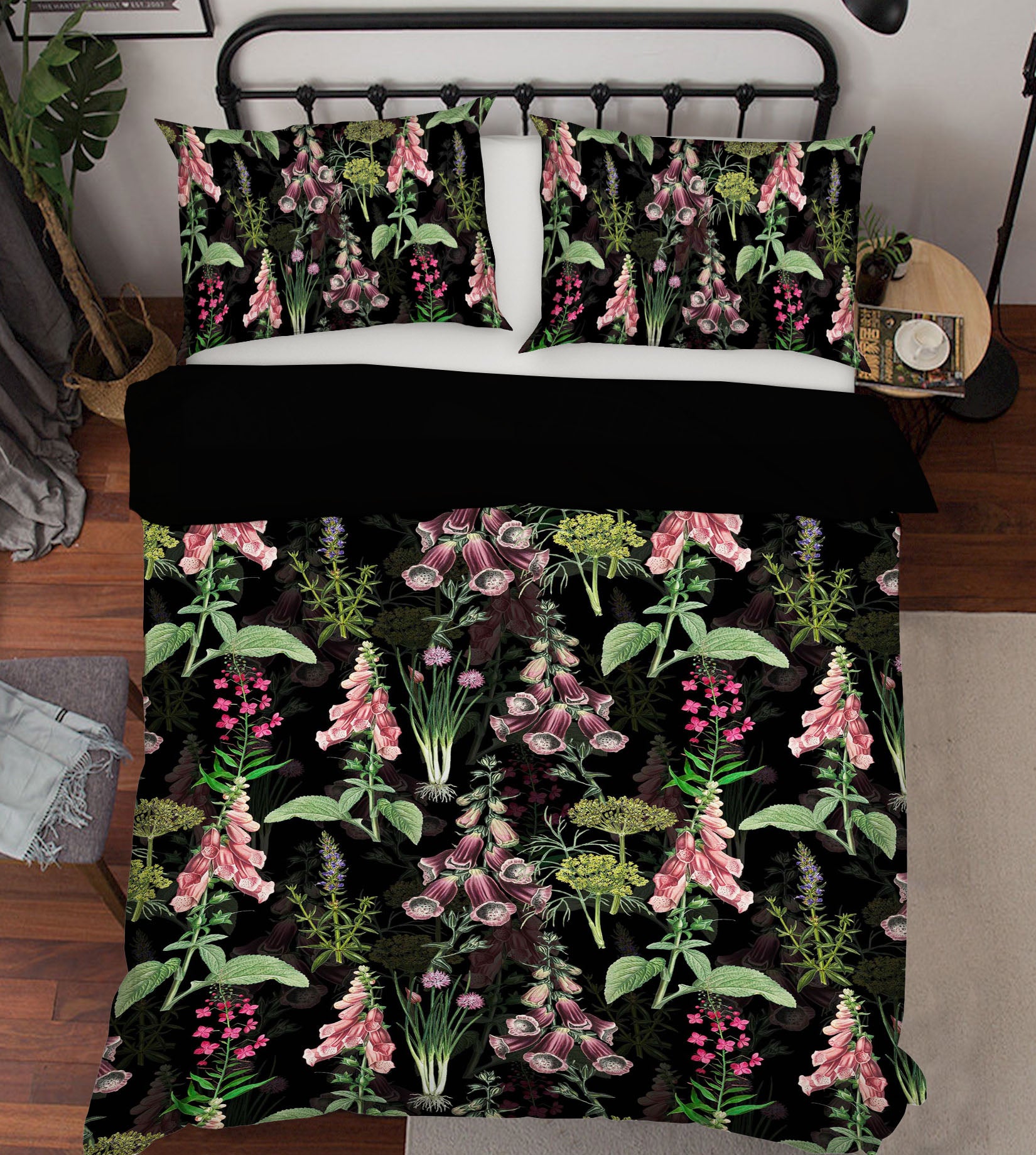 3D Red Bell Flower 099 Uta Naumann Bedding Bed Pillowcases Quilt