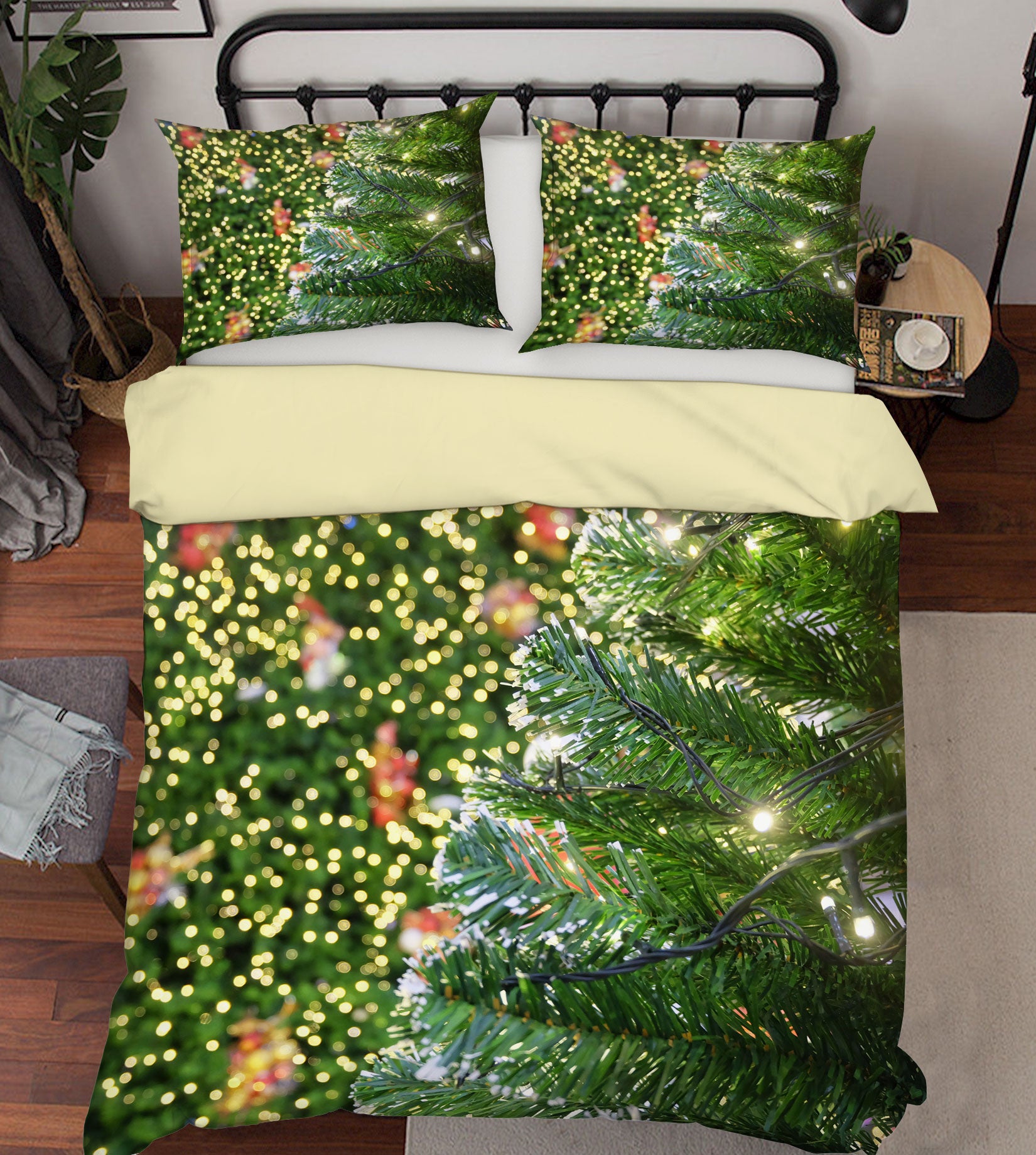 3D Branches 52159 Christmas Quilt Duvet Cover Xmas Bed Pillowcases