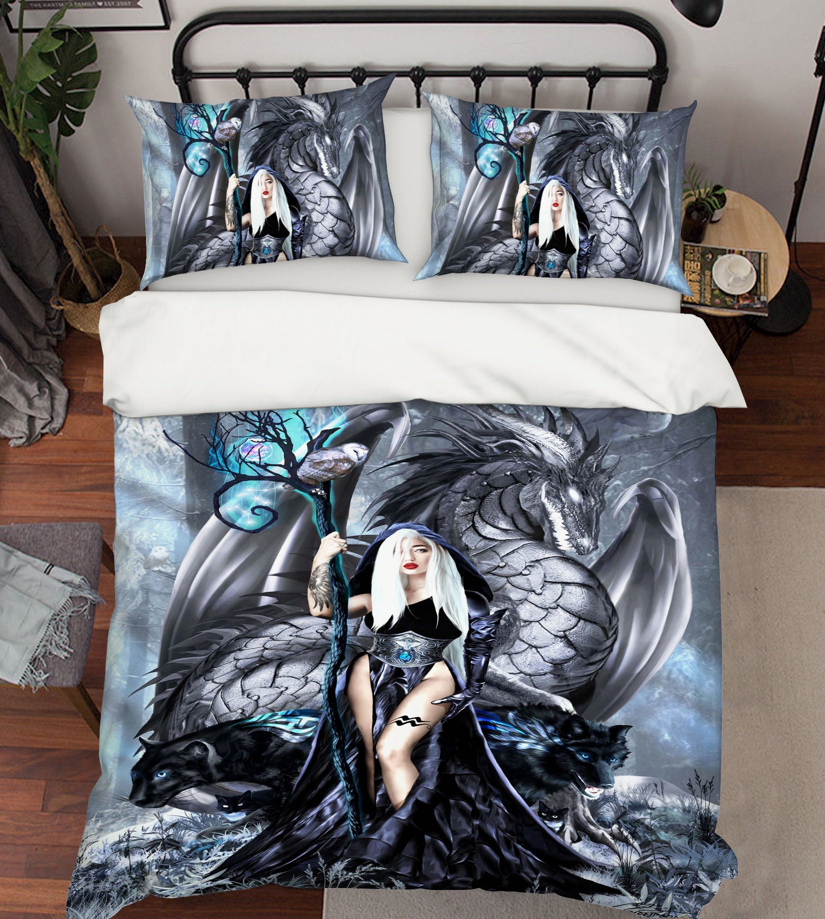 3D Dragon Girl 8301 Ruth Thompson Bedding Bed Pillowcases Quilt Cover Duvet Cover