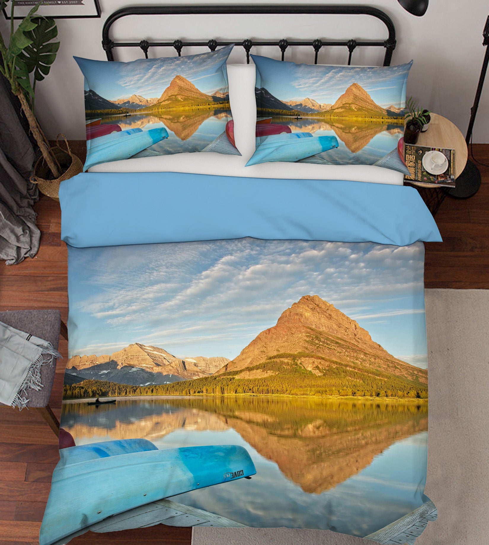 3D Waterside Mountain Peak 2133 Kathy Barefield Bedding Bed Pillowcases Quilt