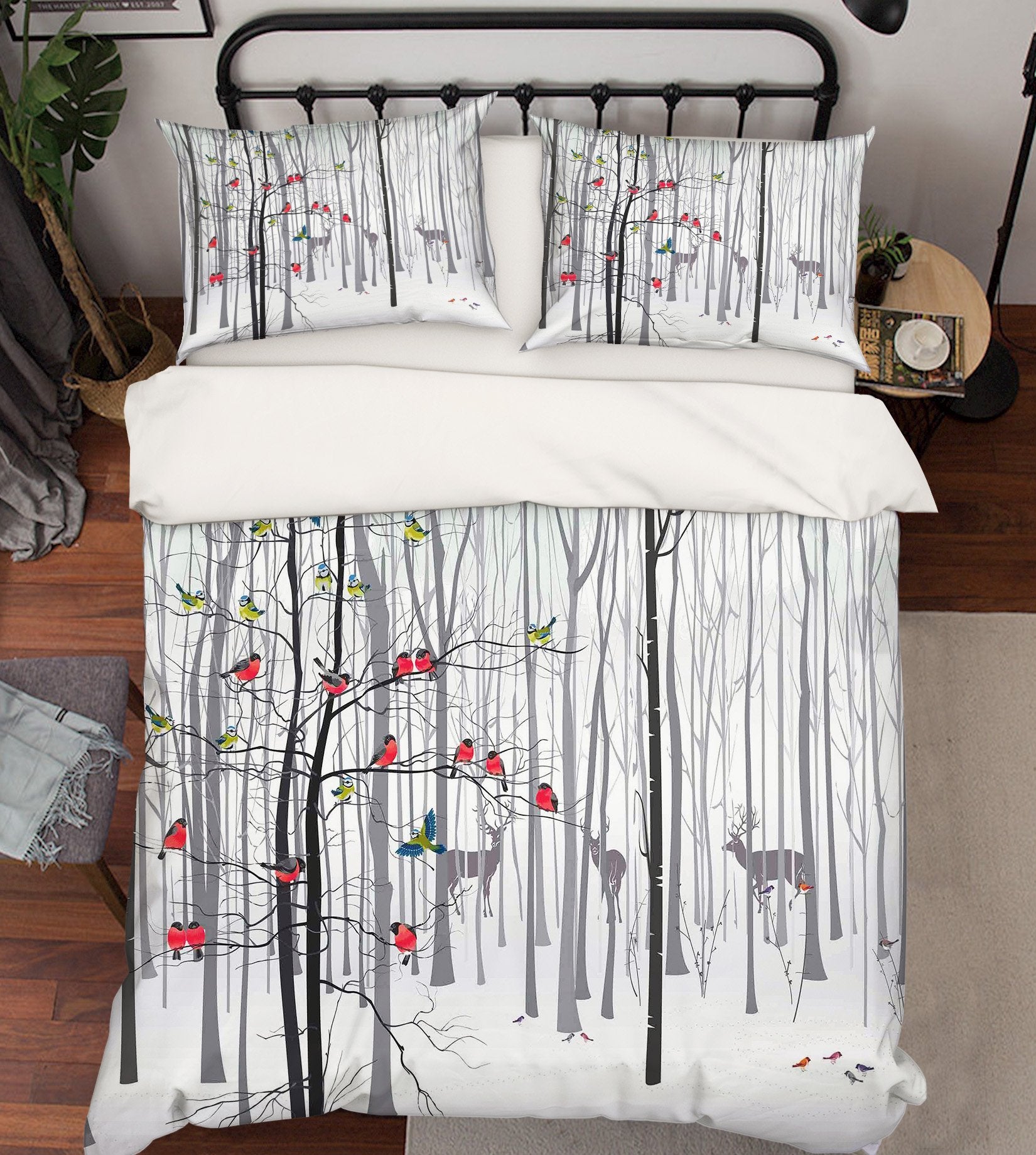 3D Bare Forest Animals 230 Bed Pillowcases Quilt Wallpaper AJ Wallpaper 