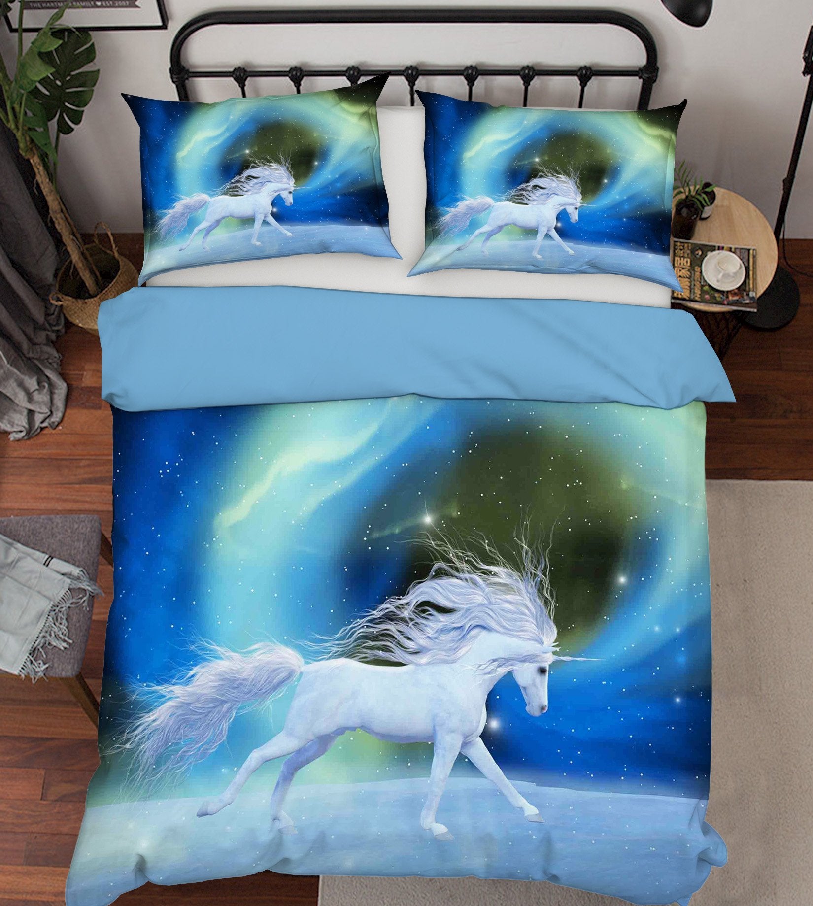 3D Galaxy Unicorn 056 Bed Pillowcases Quilt Wallpaper AJ Wallpaper 