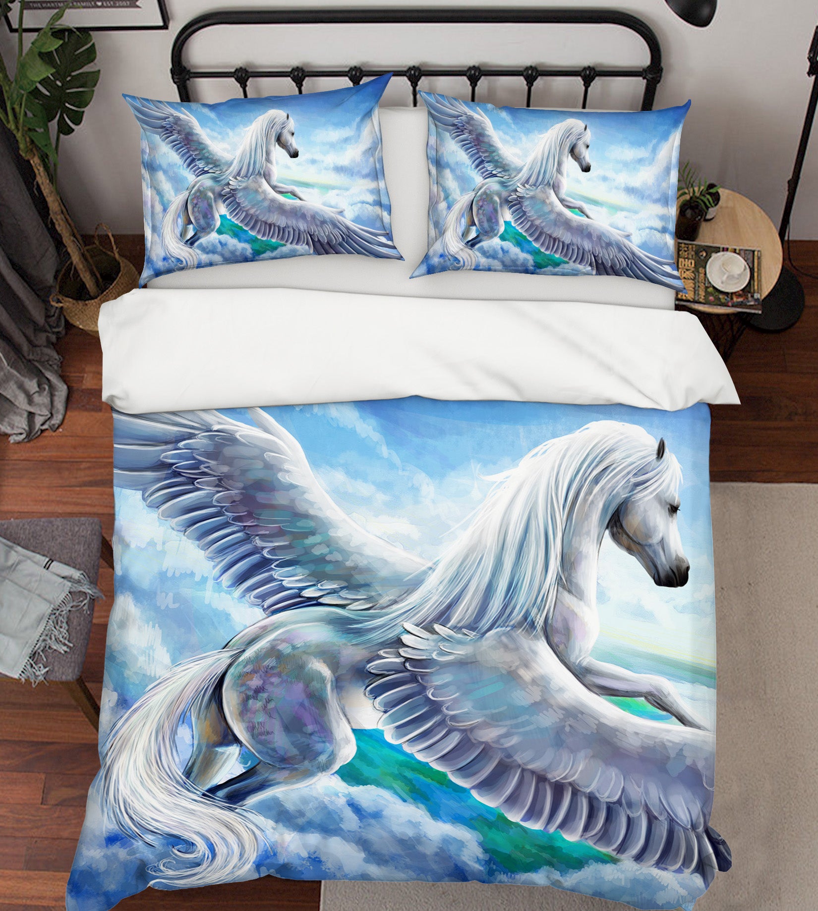 3D Pegasus Cloud 094 Bed Pillowcases Quilt