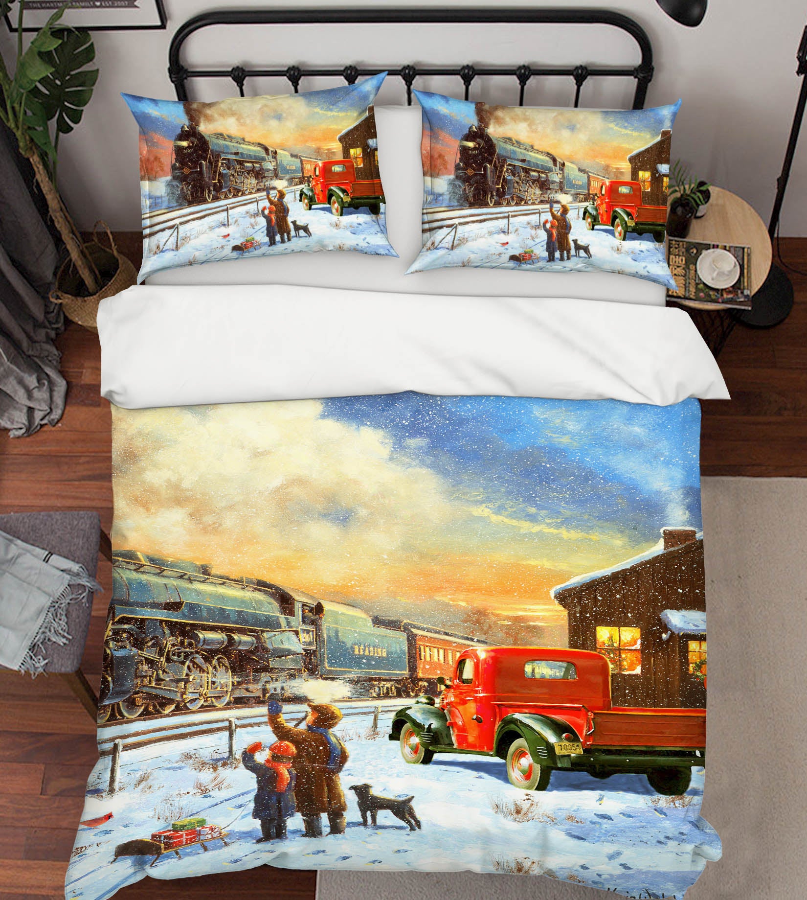 3D Snow Train 12524 Kevin Walsh Bedding Bed Pillowcases Quilt
