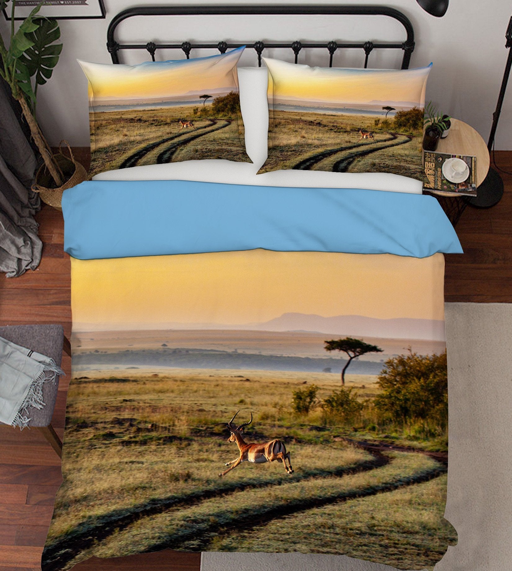 3D Prairie Antelope 1922 Bed Pillowcases Quilt Quiet Covers AJ Creativity Home 